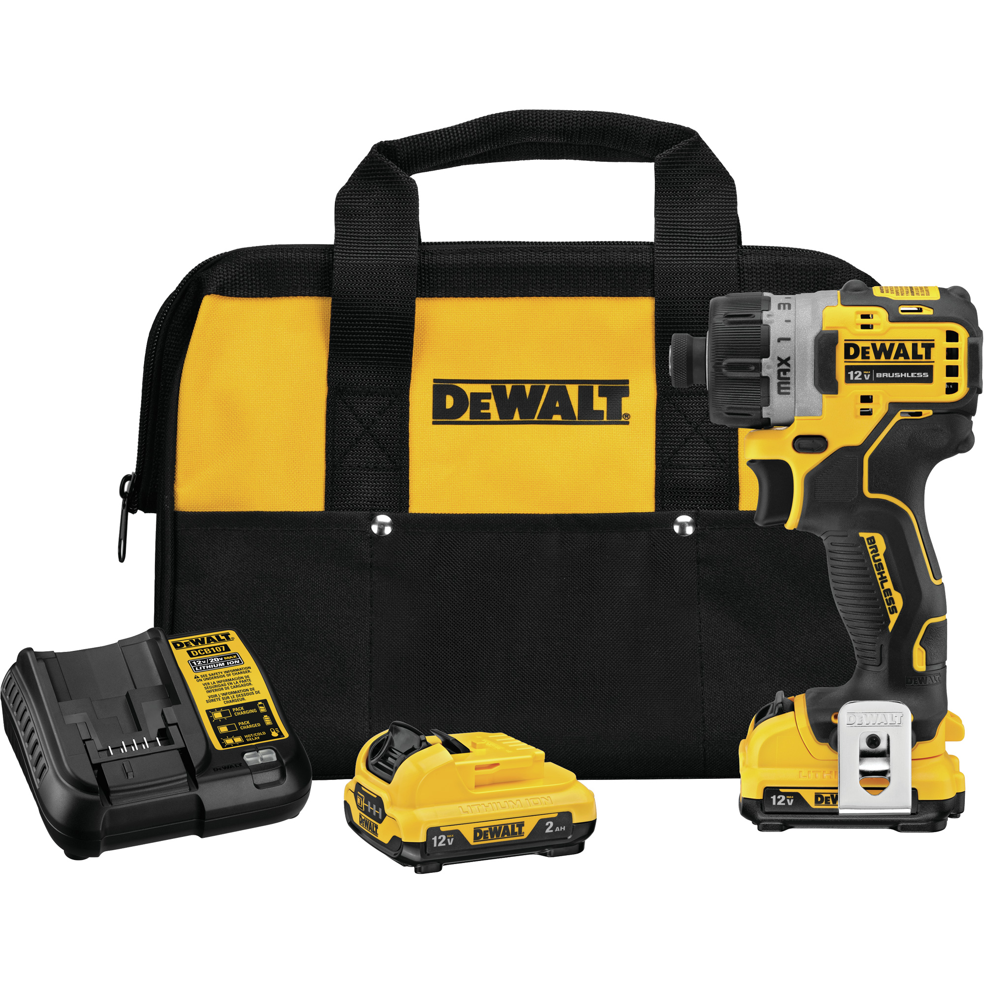 Trousse de tournevis à moteur sans balai XtremeMC, 1/4", 12 V, 200 UWO couple max., Lithium-ion bloc-pile