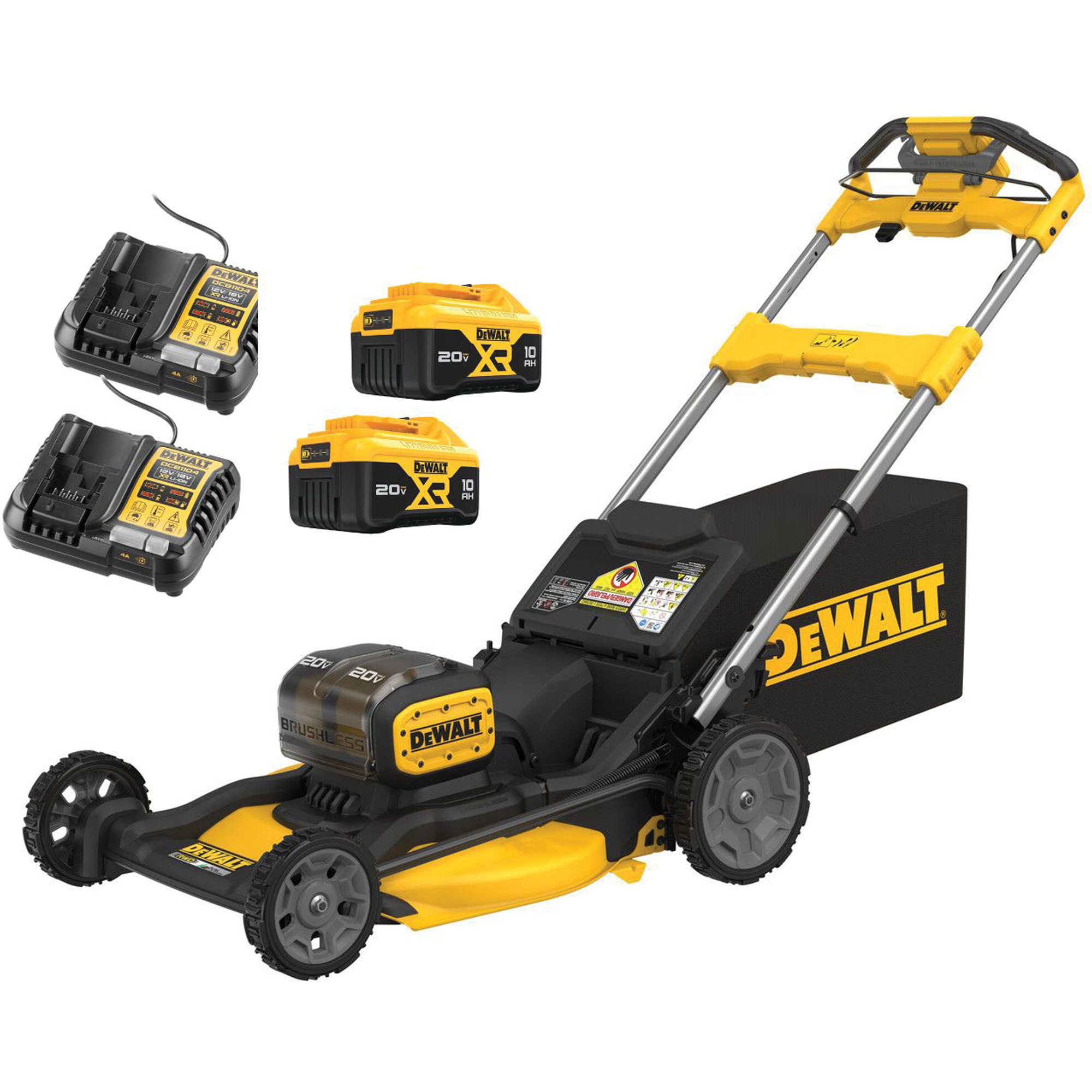 Trousse tondeuse à gazon sans balais sans fil 21 po XRMD 2X20V MAX*, Poussée automatique, À pile, Largeur de coupe 21"