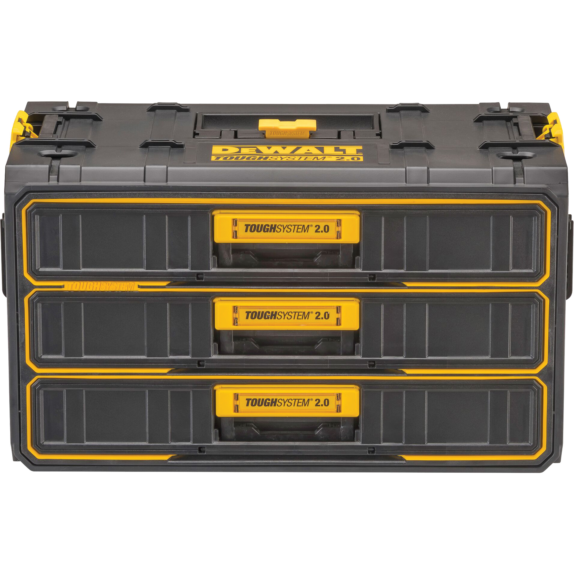 Unité à trois tiroirs ToughSystemMD 2.0, 21-4/5" x 12-3/10" x 12-3/5", Noir/Jaune