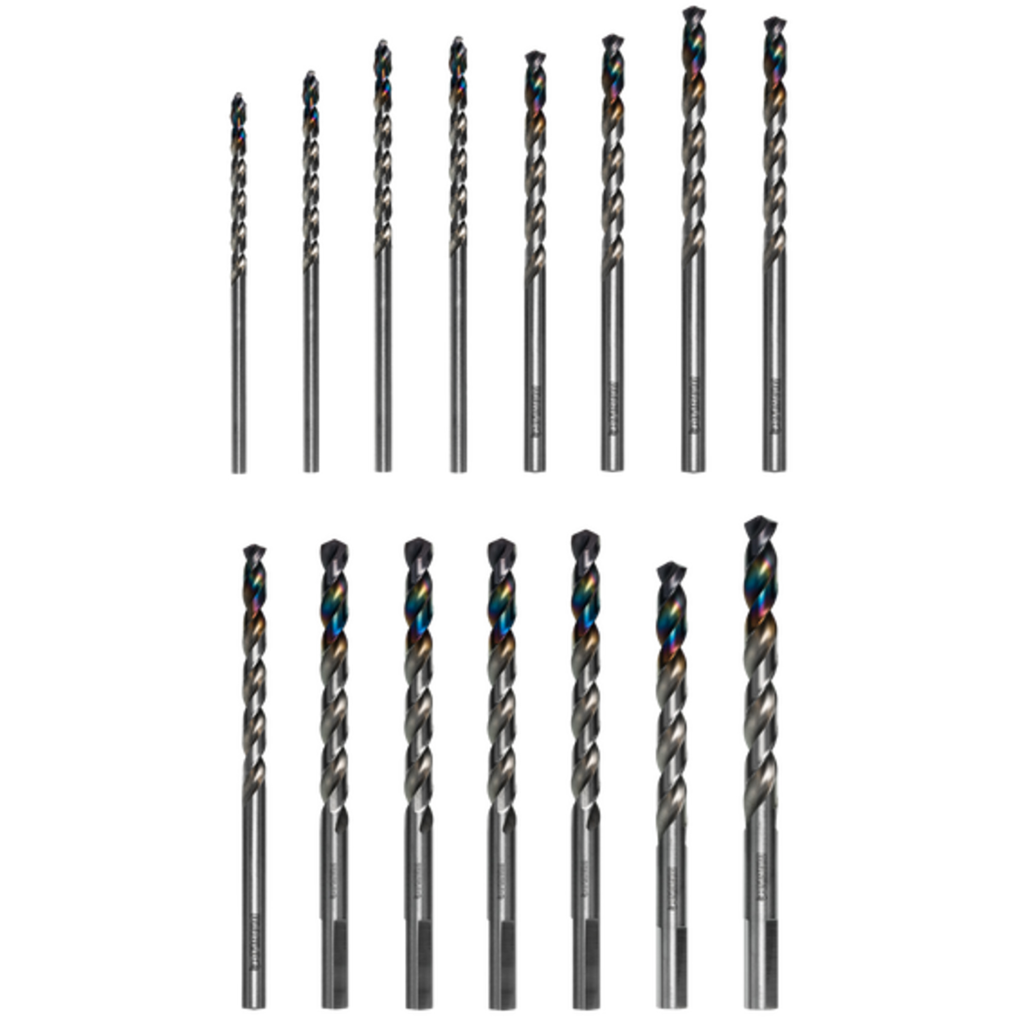 Jeu de forets Metal DemonMC pour aciers doux, trempés et inoxydables, 15 morcea