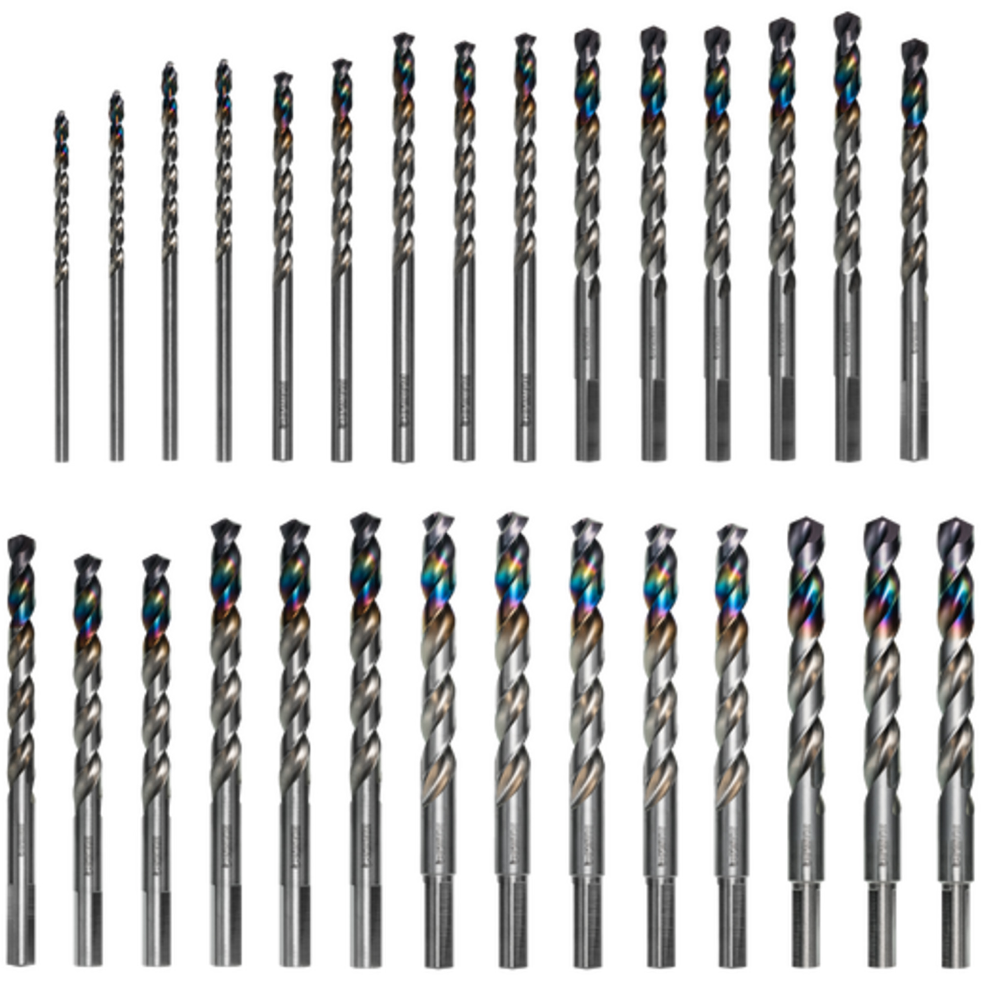 Jeu de forets Metal DemonMC pour aciers doux, trempés et inoxydables, 29 morcea