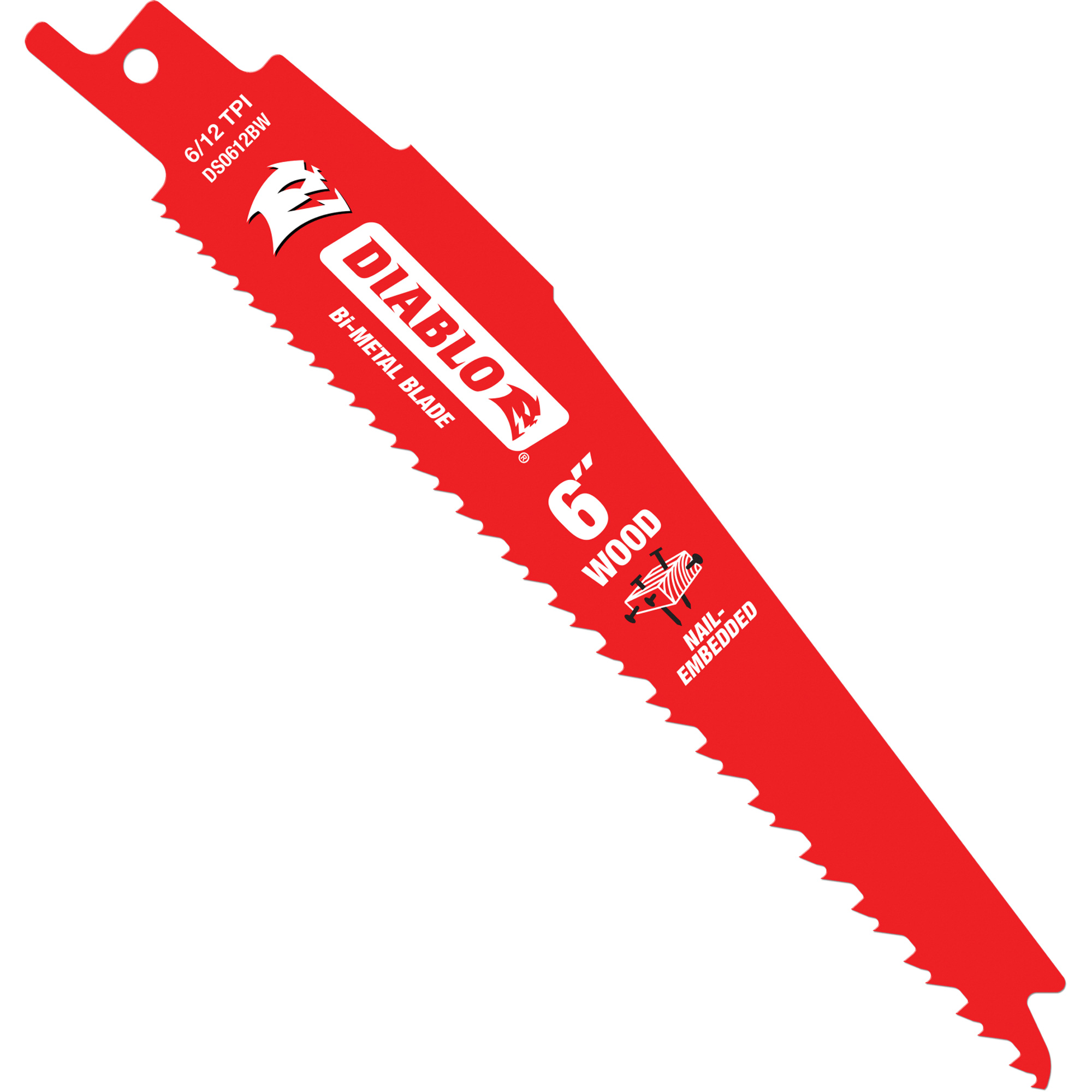 Lame de scie alternative pour le bois avec clous, Bimétal, 6-12 Dents par pouce, 6" lo x 1" la