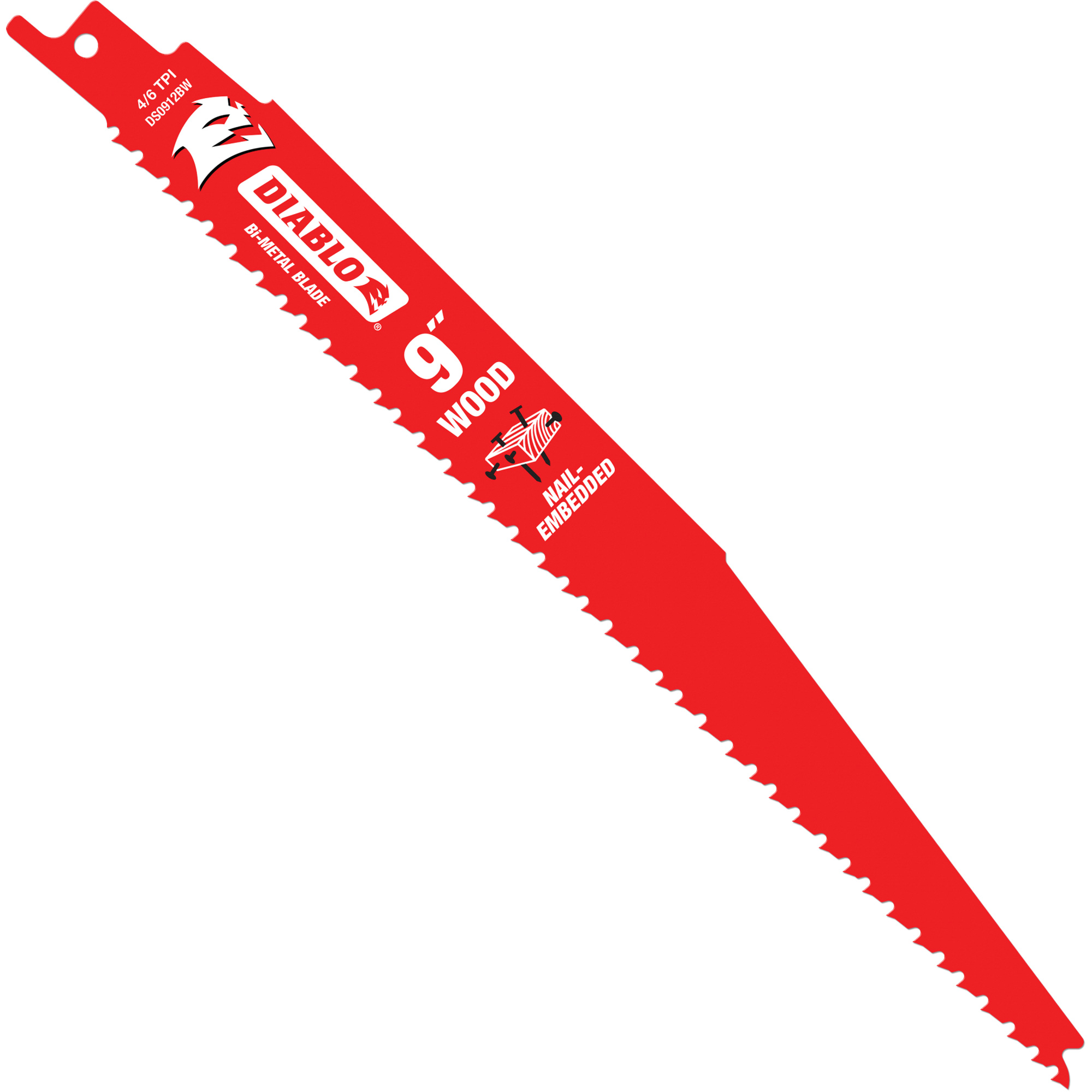 Lame de scie alternative pour le bois avec clous, Bimétal, 6-12 Dents par pouce, 9" lo x 1" la