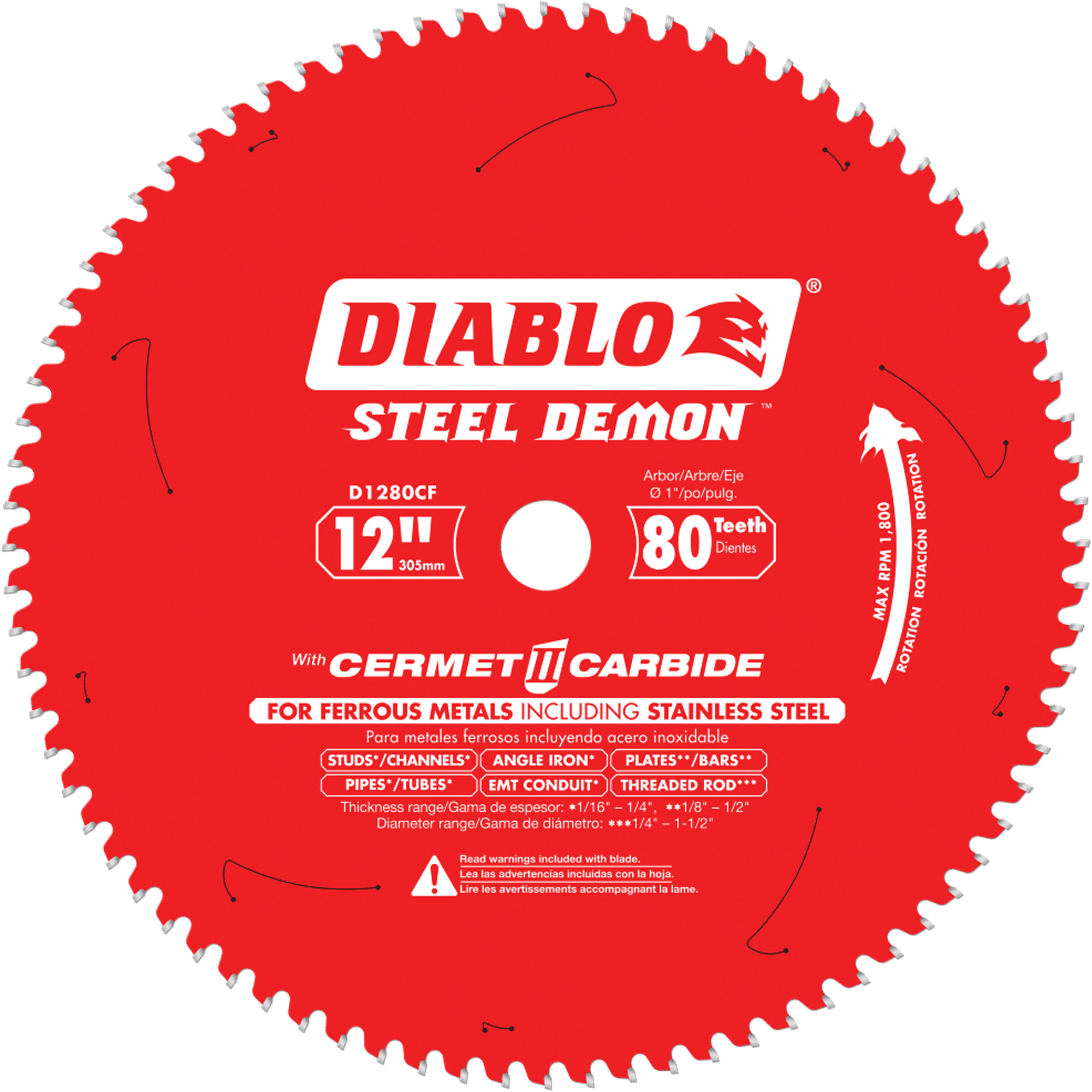 Lame de scie circulaire, 12", 80 dents, Pour Métal