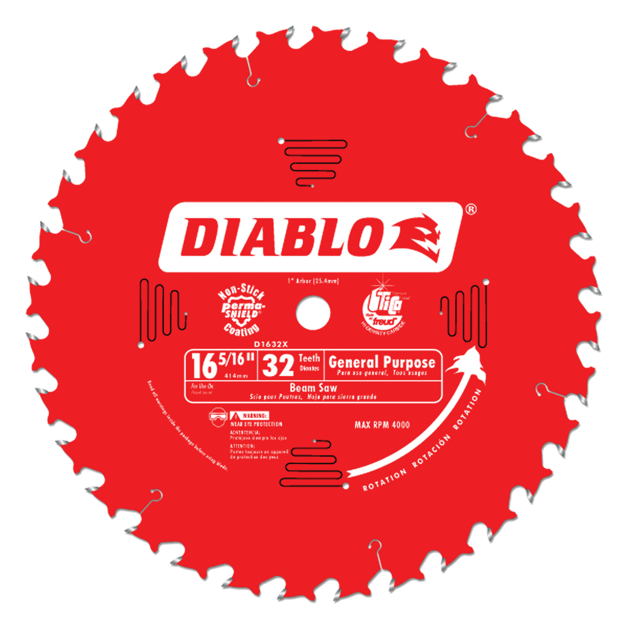 Lame de scie circulaire, 16-5/16", 32 dents, Pour Bois