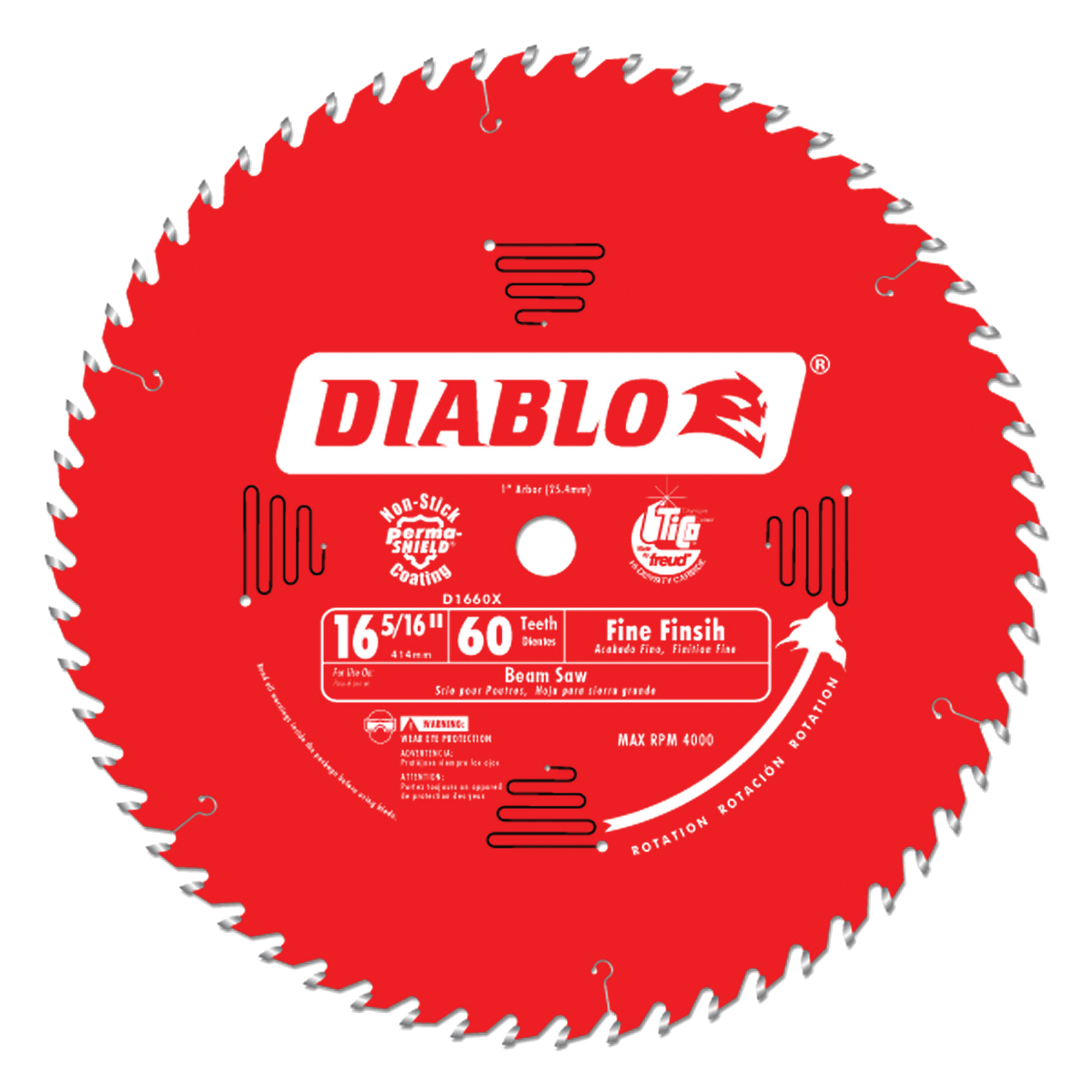 Lame de scie circulaire, 16-5/16", 60 dents, Pour Bois