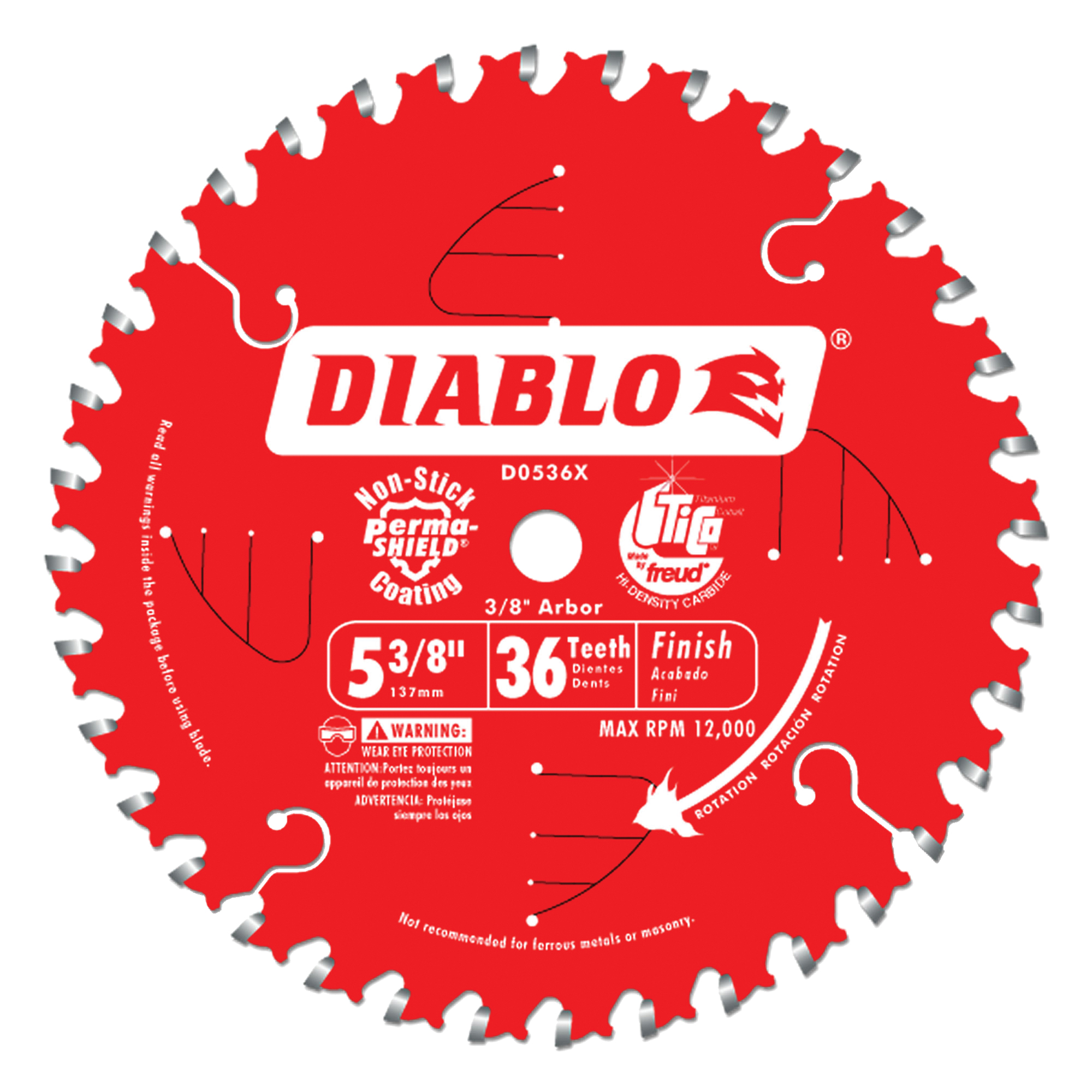 Lame de scie circulaire, 5-3/8", 36 dents, Pour Bois