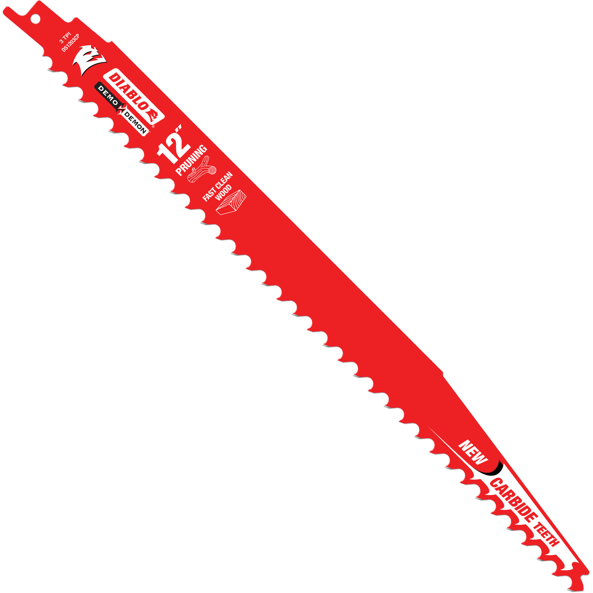 Lame d'élagage et nettoyage, Carbure, 3 Dents par pouce, 12" lo