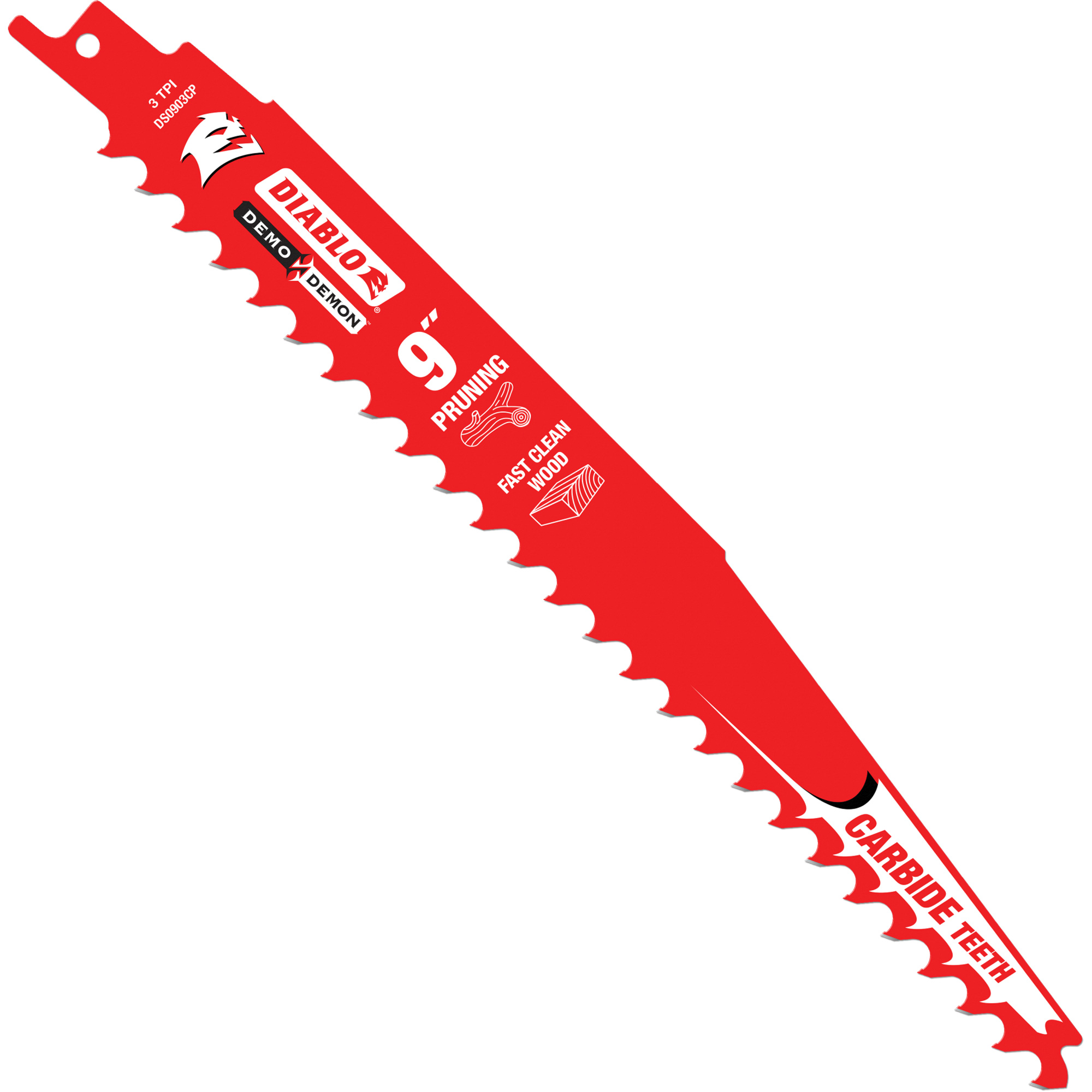 Lame d'élagage et nettoyage, Carbure, 3 Dents par pouce, 9" lo