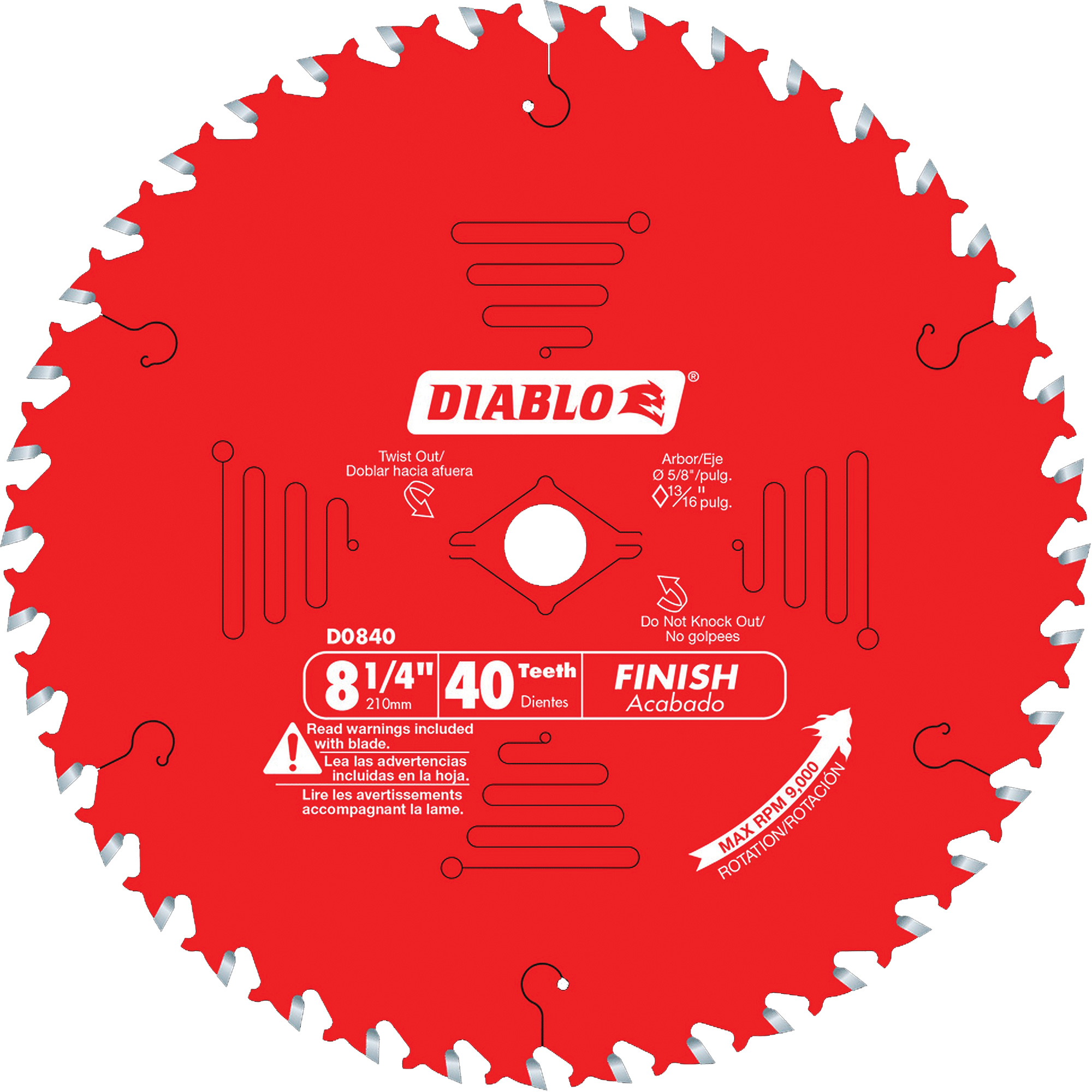 Lames de scie pour entrepreneur - Lames de scie finition, 8-1/4", 40 dents, Pour Bois