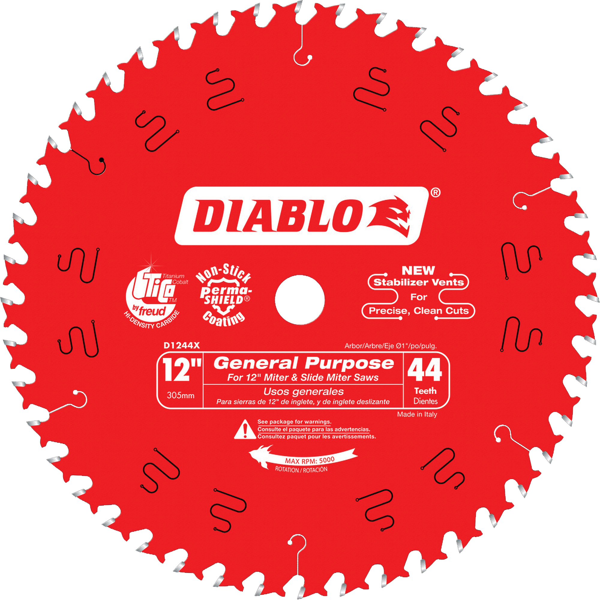 Lames de scie - Usage universel, 12", 44 dents, Pour Bois