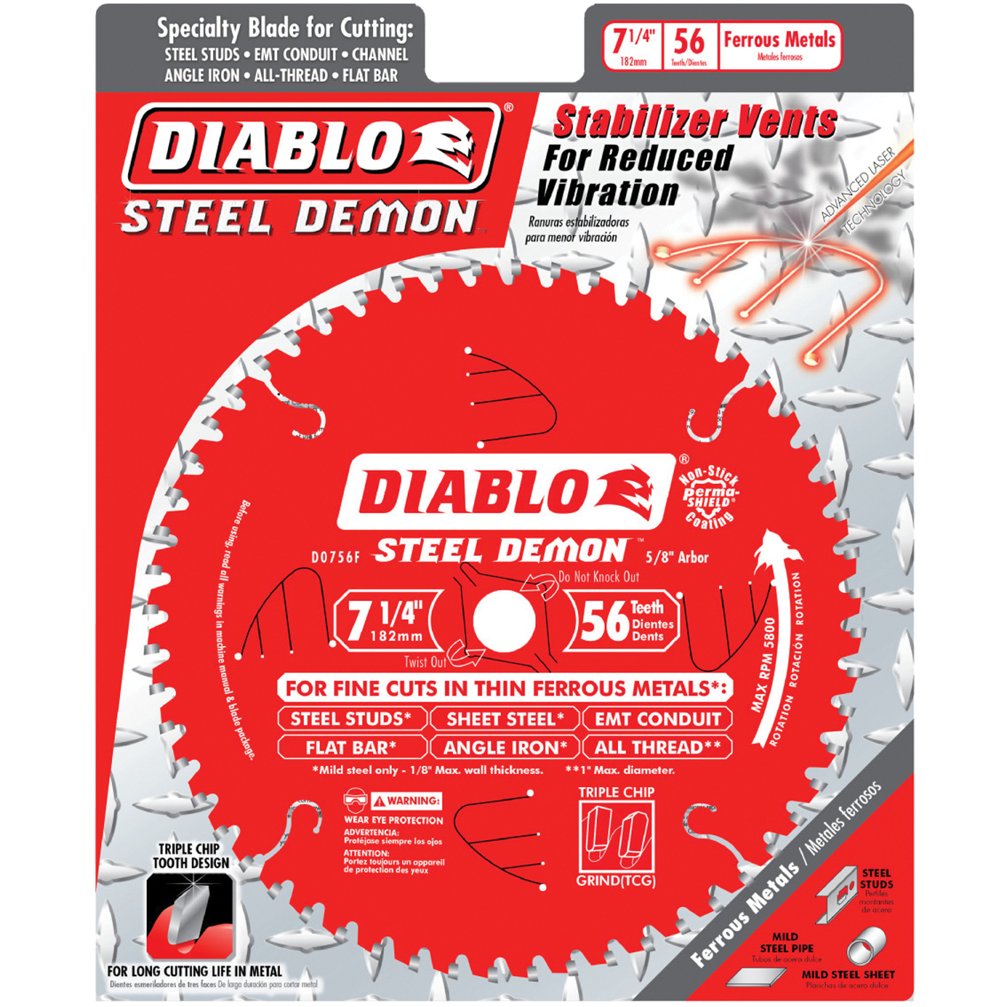 Scie circulaire au carbure, 7-1/4", 56 dents, Pour Métal – Image 2