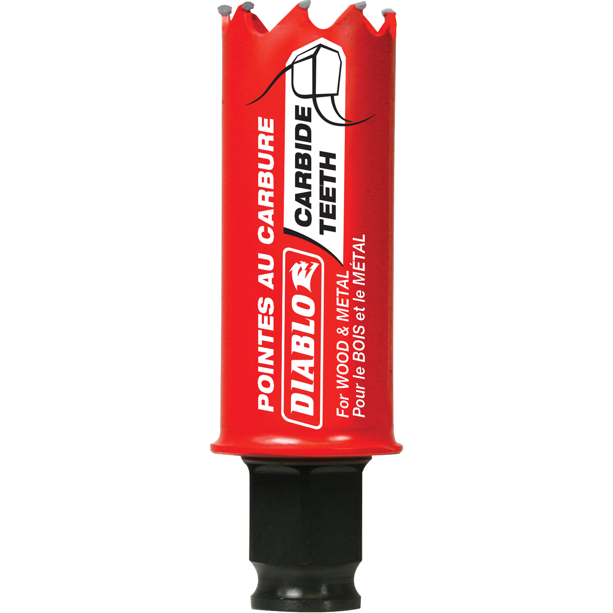 Scie cloche pour bois et métal, 1-1/16", Profondeur de la coupe 2-3/8", Carbure