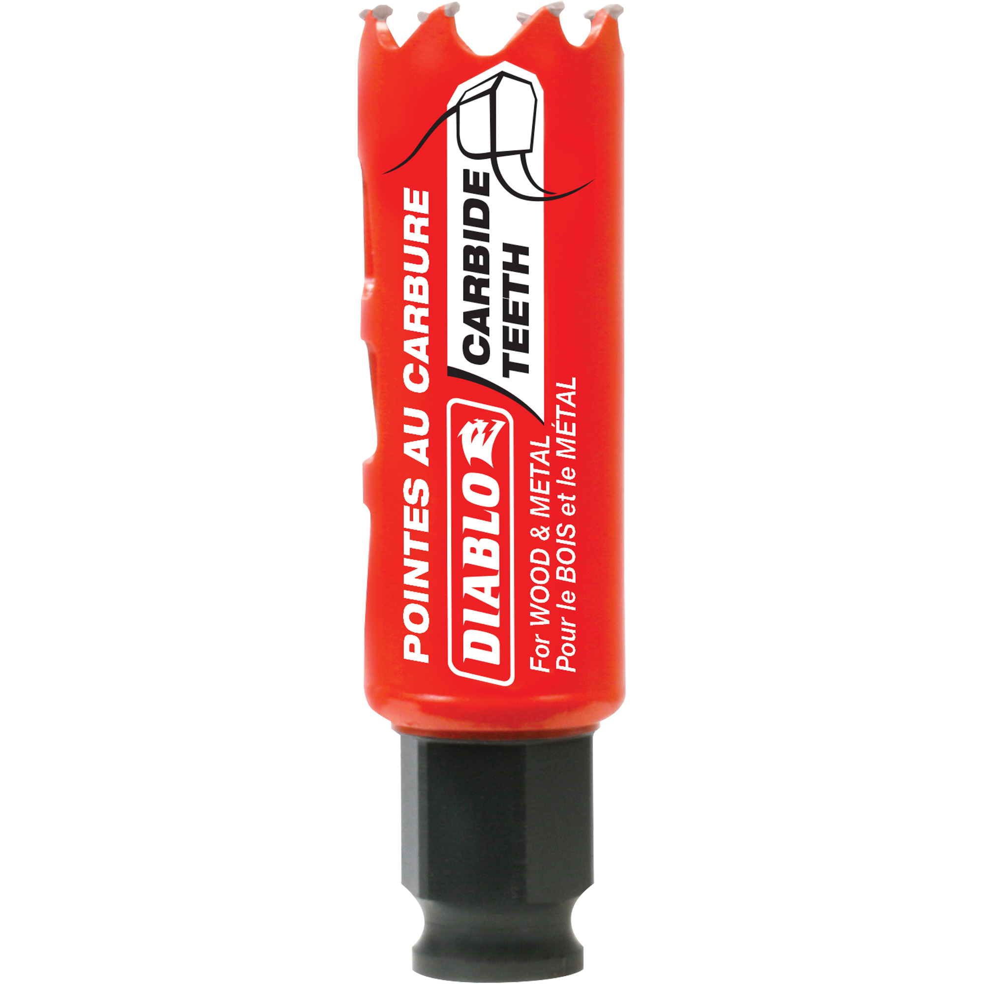 Scie cloche pour bois et métal, 1", Profondeur de la coupe 2-3/8", Carbure