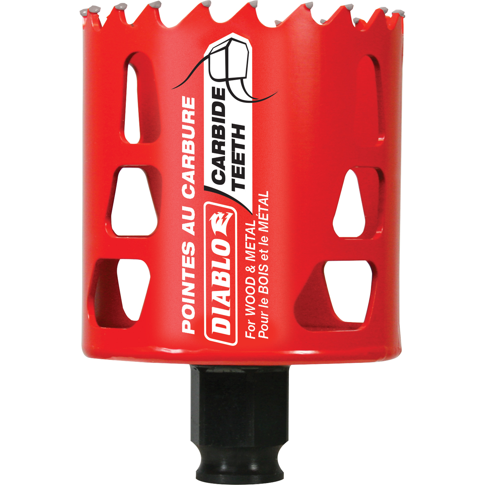 Scie cloche pour bois et métal, 2-3/8", Profondeur de la coupe 2-3/8", Carbure