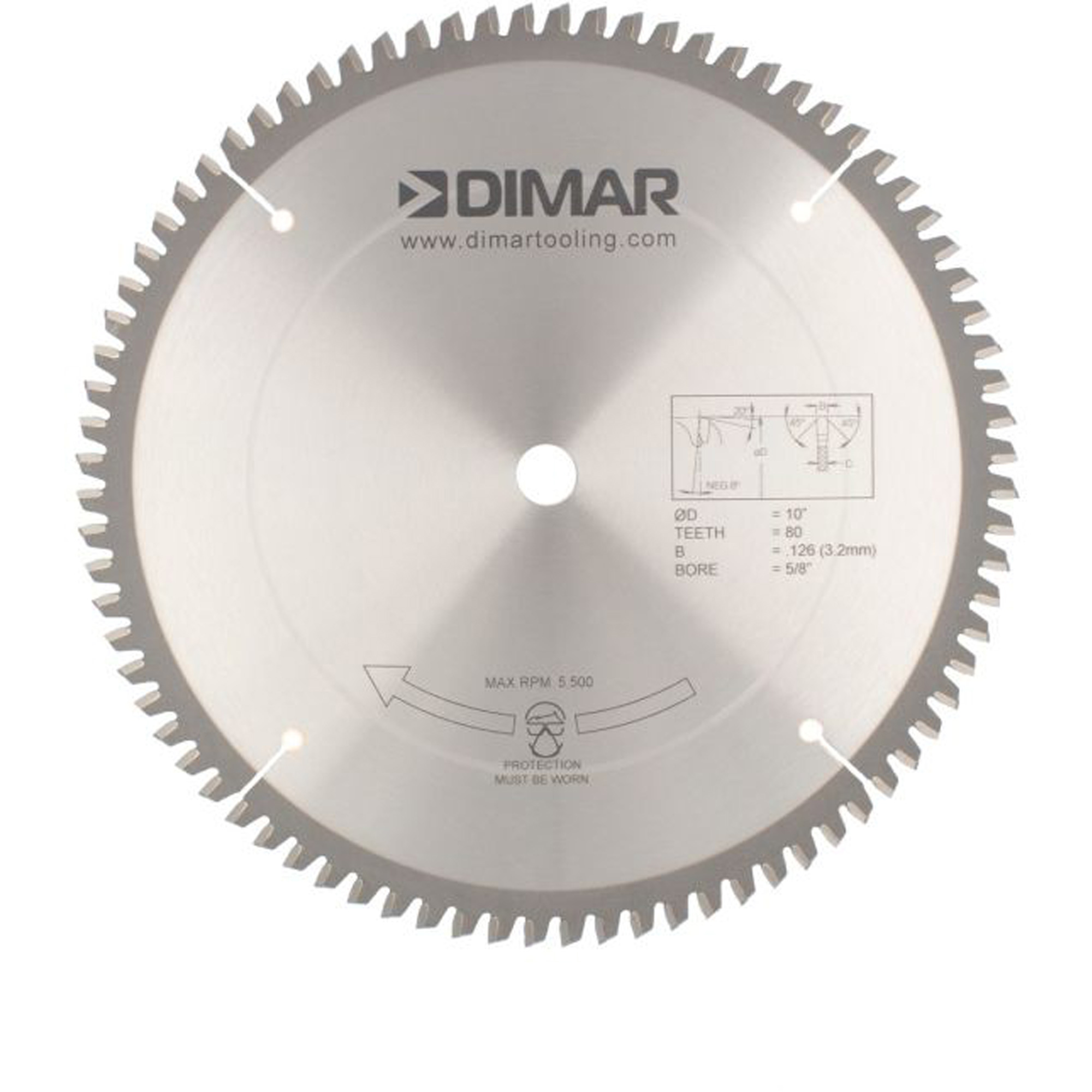 Lames de scies pour entrepreneur, 10", 80 dents, Pour Non ferreux