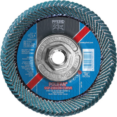 Disque à lamelles, 4-1/2" x 5/8"-11, Type 27, Grain 40, Alumine de zirconium