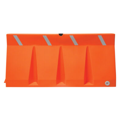 Barrières de circulation, Rempli d'eau, 69,75" lo x 33,75" h, Orange