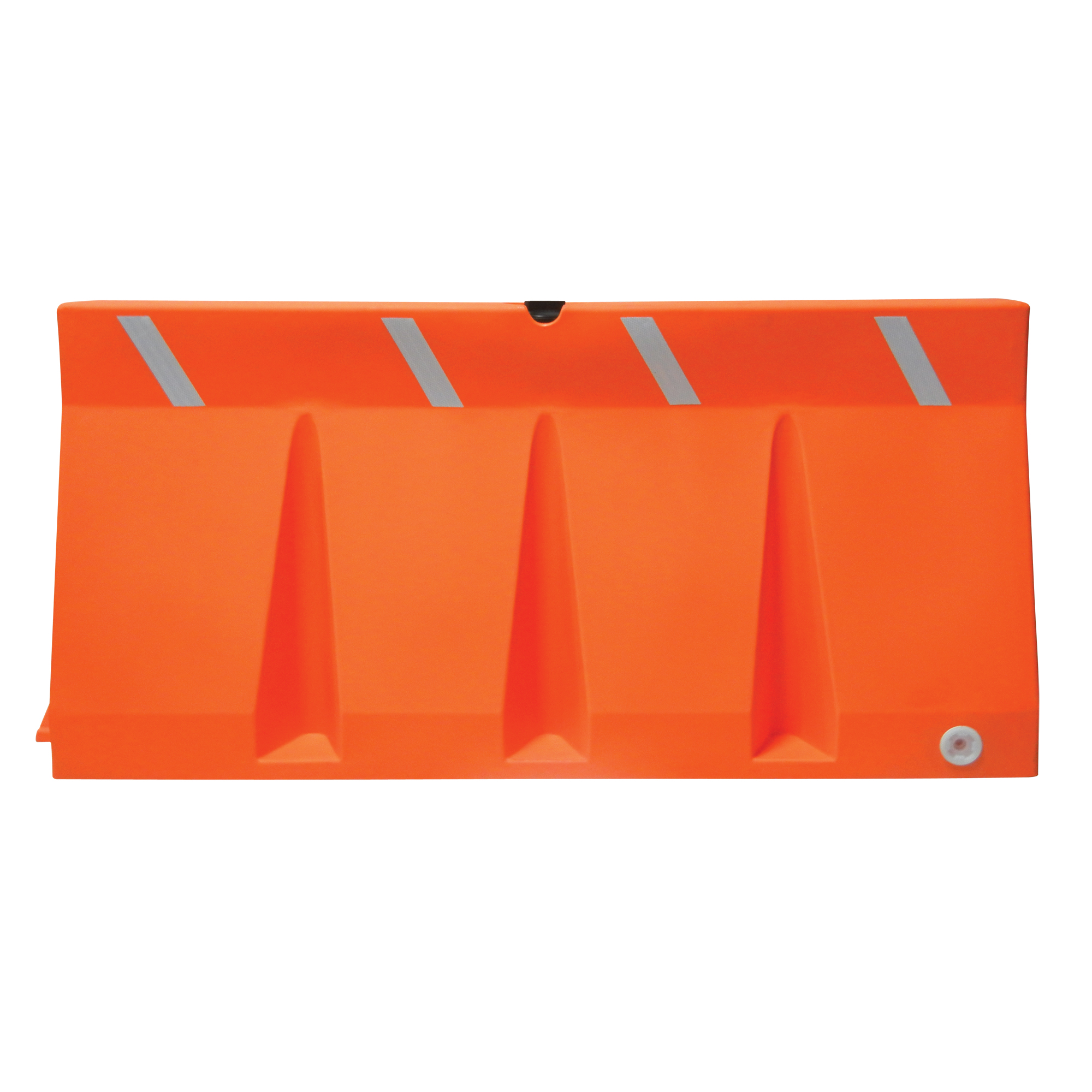 Barrières de circulation, Rempli d'eau, 69,75" lo x 33,75" h, Orange