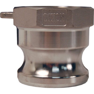 Adaptateur à came et cannelure Global, Acier inoxydable, Type A, 1-1/2", NPT femelle, 250 PSI
