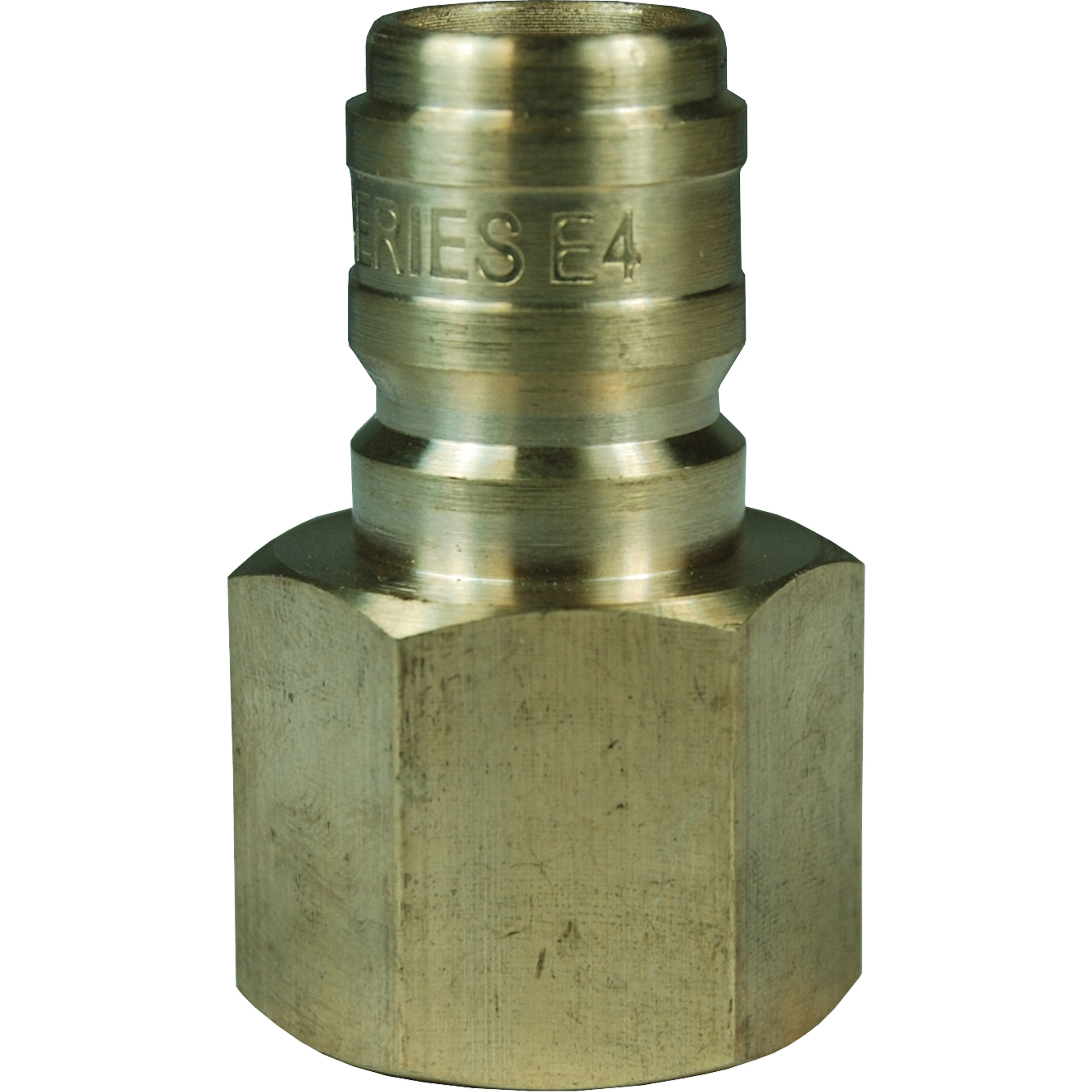 Bouchon d'interconnecteur à passage direct DQC de série E, Laiton, 1/4", NPTF femelle, 5200 PSI