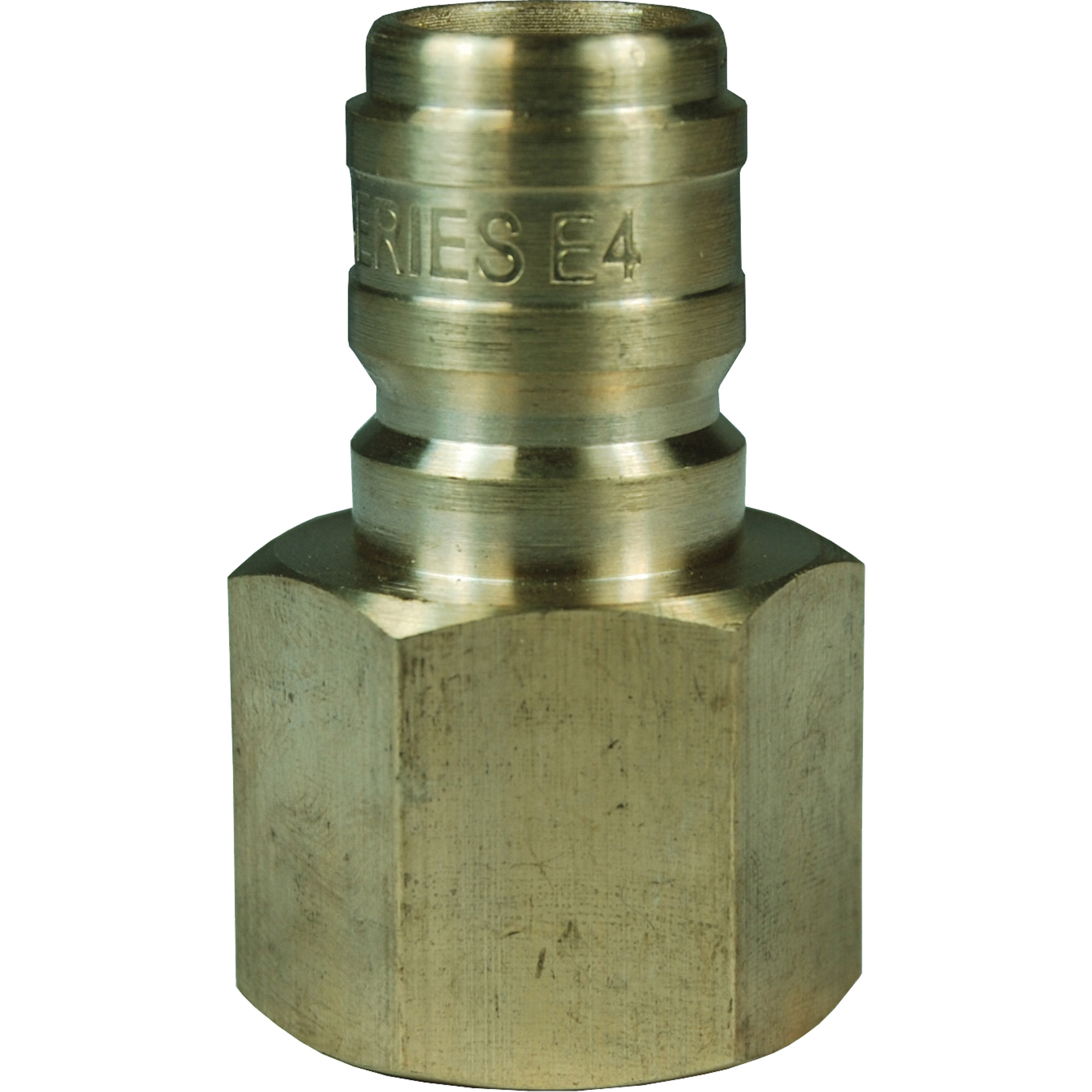 Bouchon d'interconnecteur à passage direct DQC de série E, Laiton, 3/4", NPTF femelle, 1700 PSI