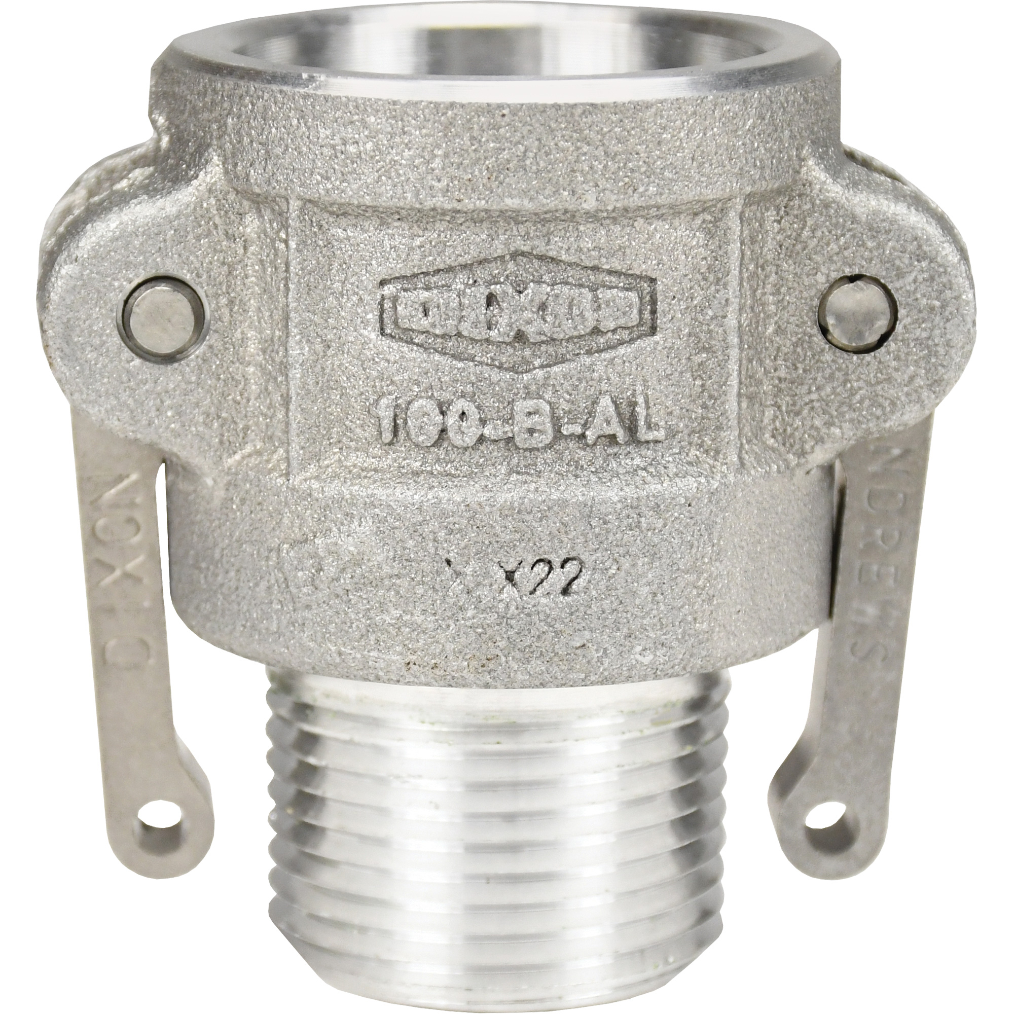 Coupleur à came et cannelure, Aluminium, Type B, 1", NPT mâle, 250 PSI