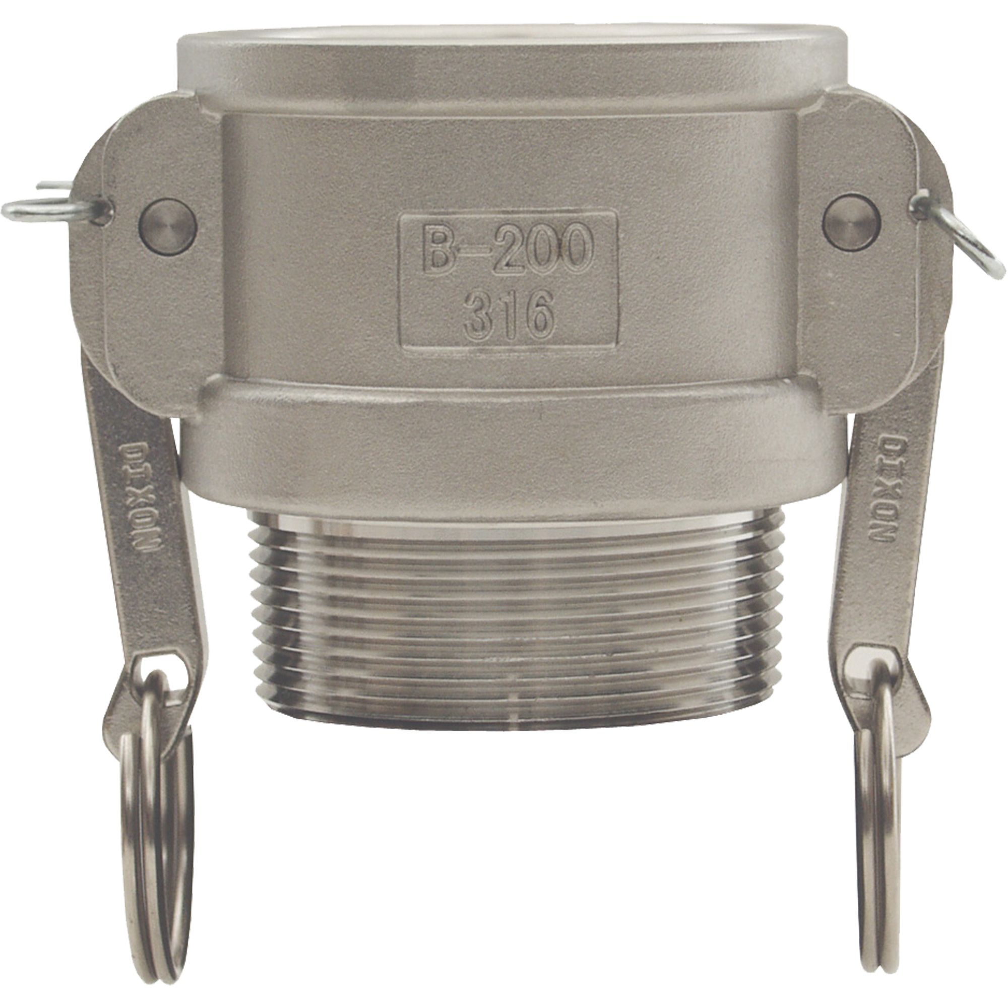 Coupleur à came et cannelure Global, Acier inoxydable, 1", NPT mâle, 250 PSI