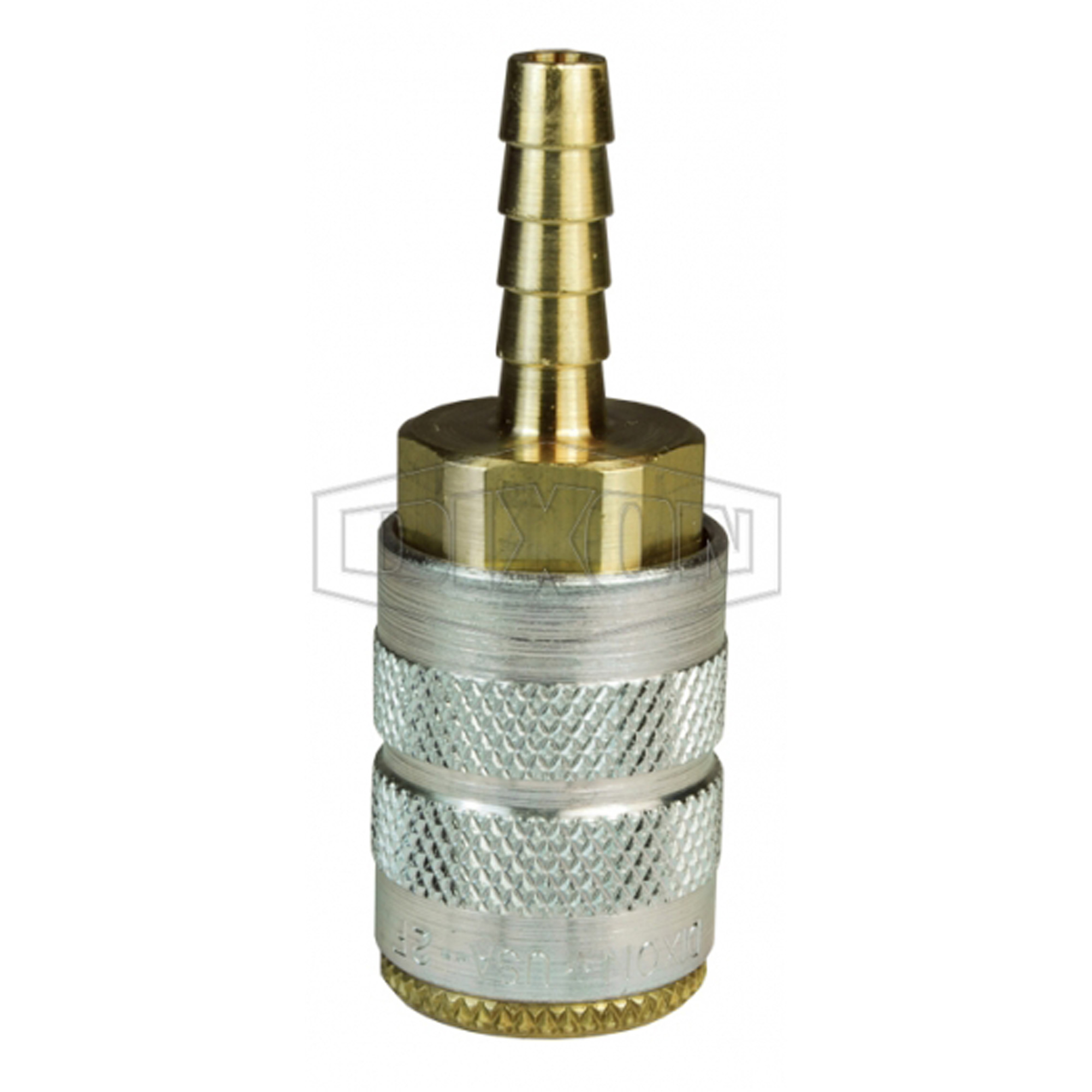 Coupleur à cannelure pneumatique manuel standard de série F pour boyau, Laiton, 1/4", 500 psi
