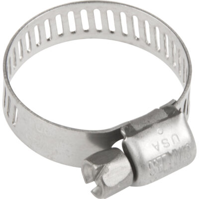 Colliers de serrage pour tuyaux - Collier de serrage & vis en acier inoxydable, Dia. min 0.316, Dia. max 7/8"