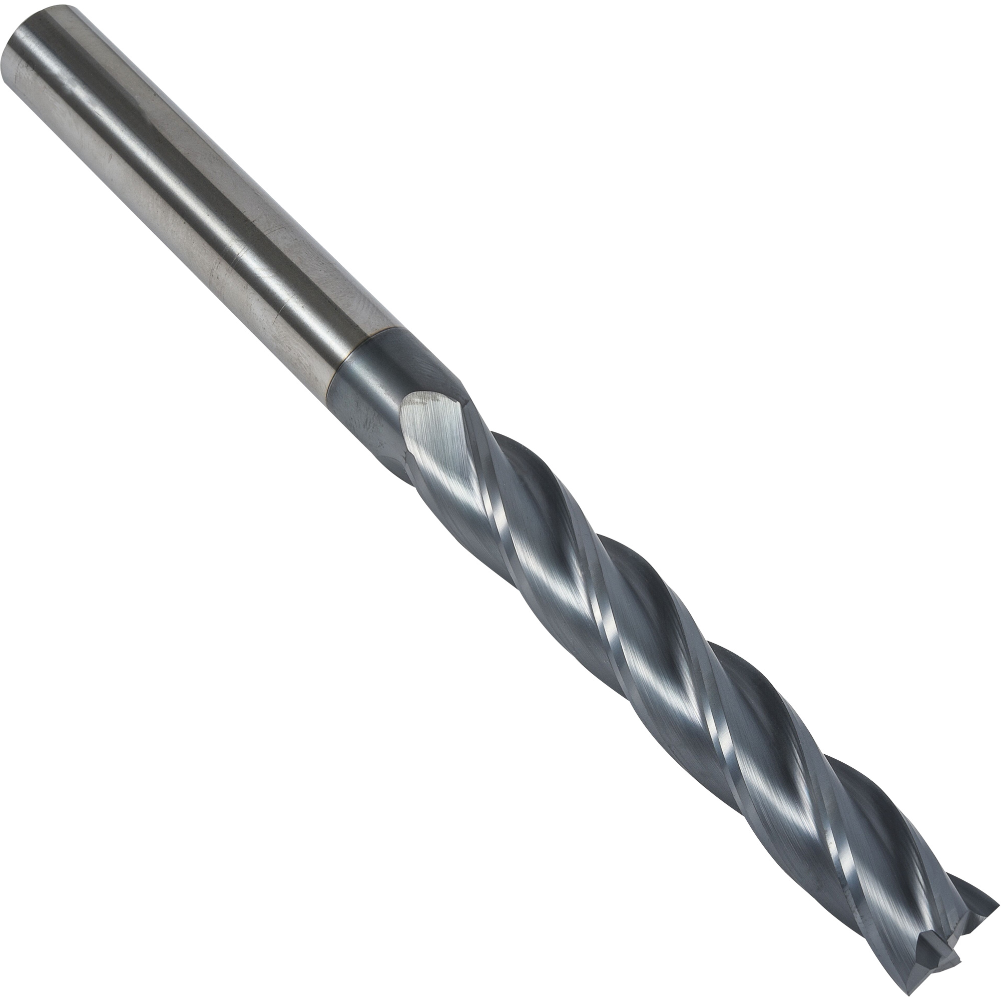 Fraise en bout carrée extra longue 30° S237, 1/4" dia., 4" lo, 4 cannelures, 1/4" tige, Carbure