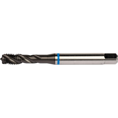 Taraud à cannelures hélicoïdales Blue Shark, Acier rapide au cobalt, Filet de 1/4"-28, 3,15" l