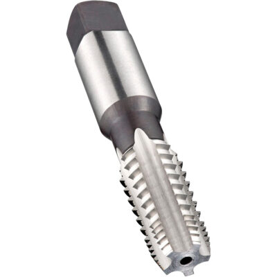Taraud machine à denture alternée pour tuyau, 1/8"-27, 5 cannelures, 70 mm lo, Conique, Acier rapide
