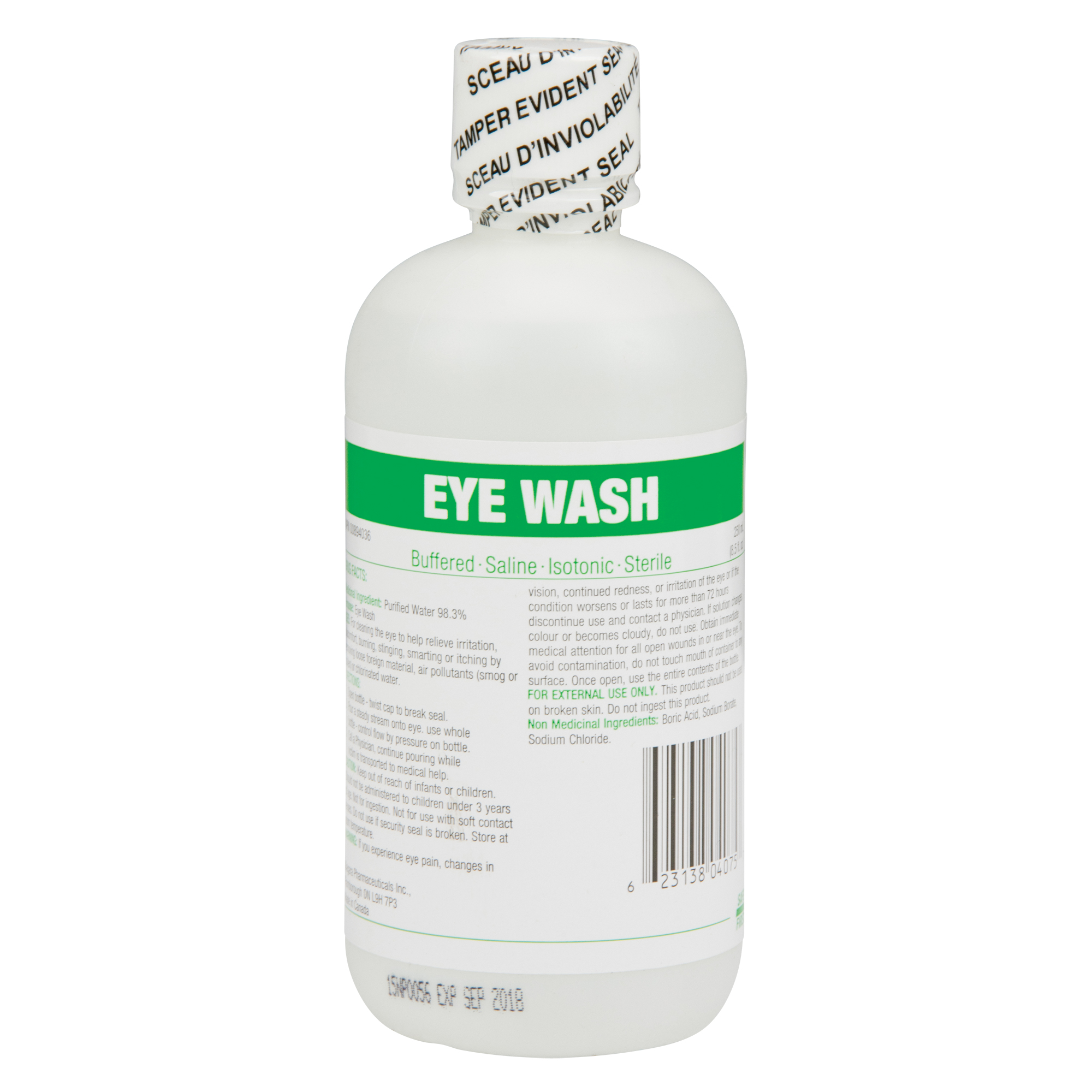 Douche oculaire, Bouteille Plein, 250 ml