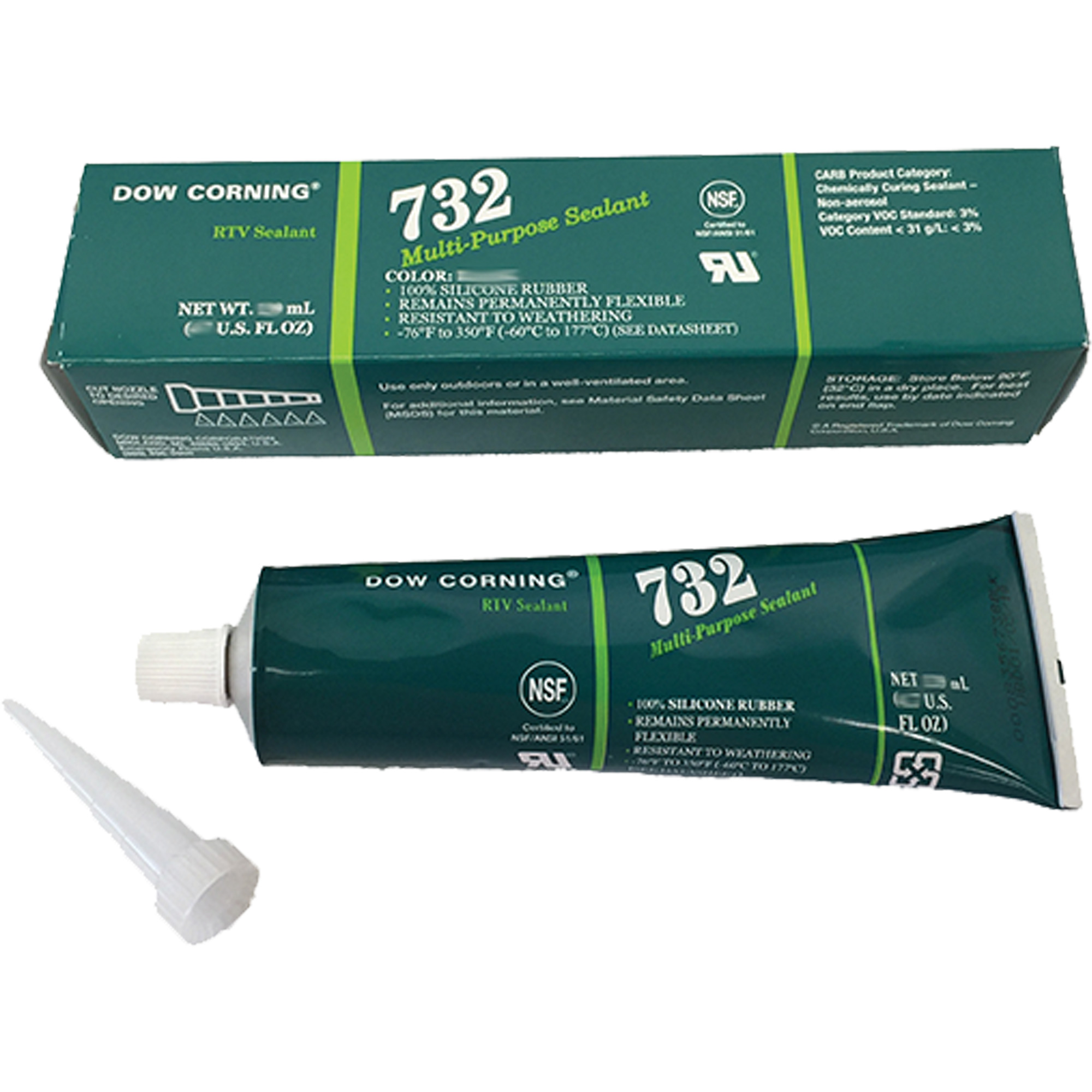 Agent d'étanchéité 732, 90 ml, Tube, Blanc