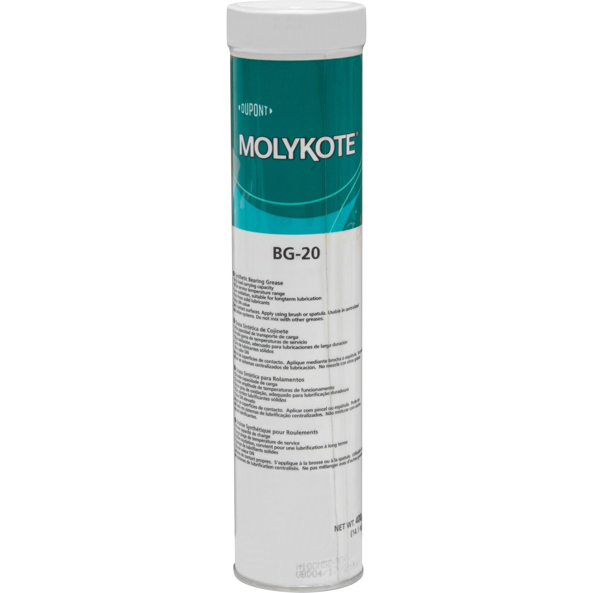 Graisse de roulement haute performance Molykote BG 20, 400 g, Cartouche
