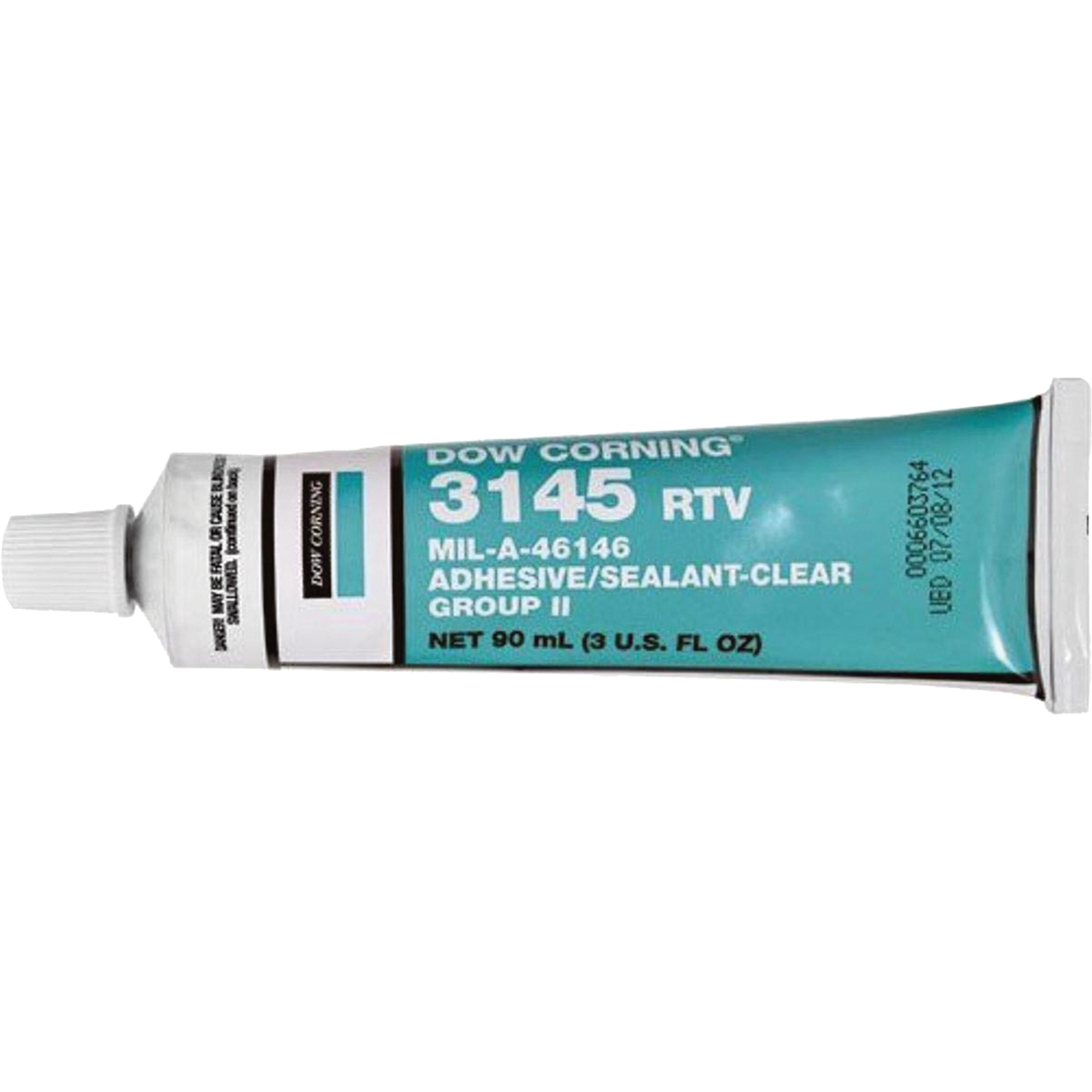 Scellant adhésif à la silicone Dowsil RTV 3145 MIL-A-46146, Tube, Transparent