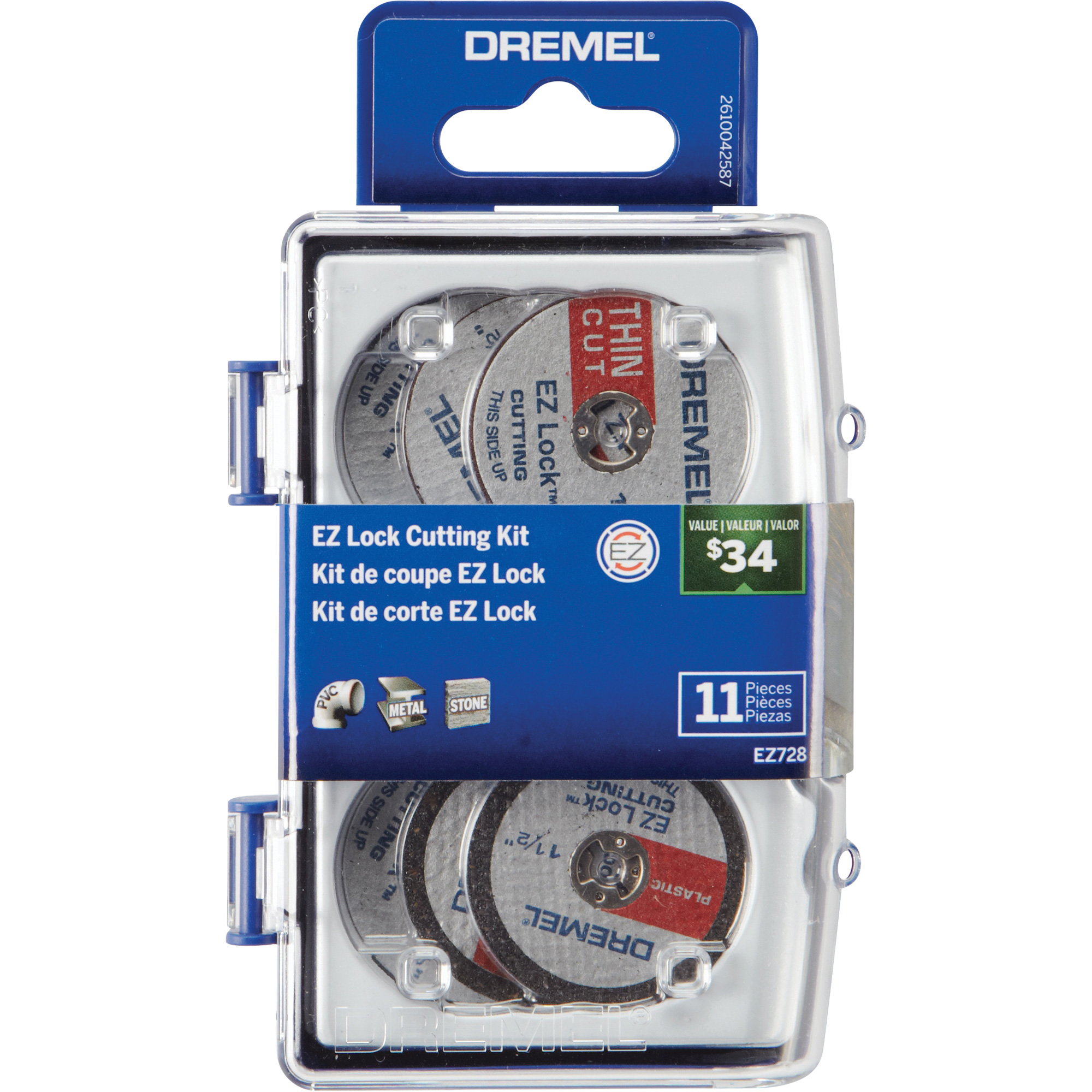 Micro trousse d'accessoires rotatifs de découpe EZ LockMC