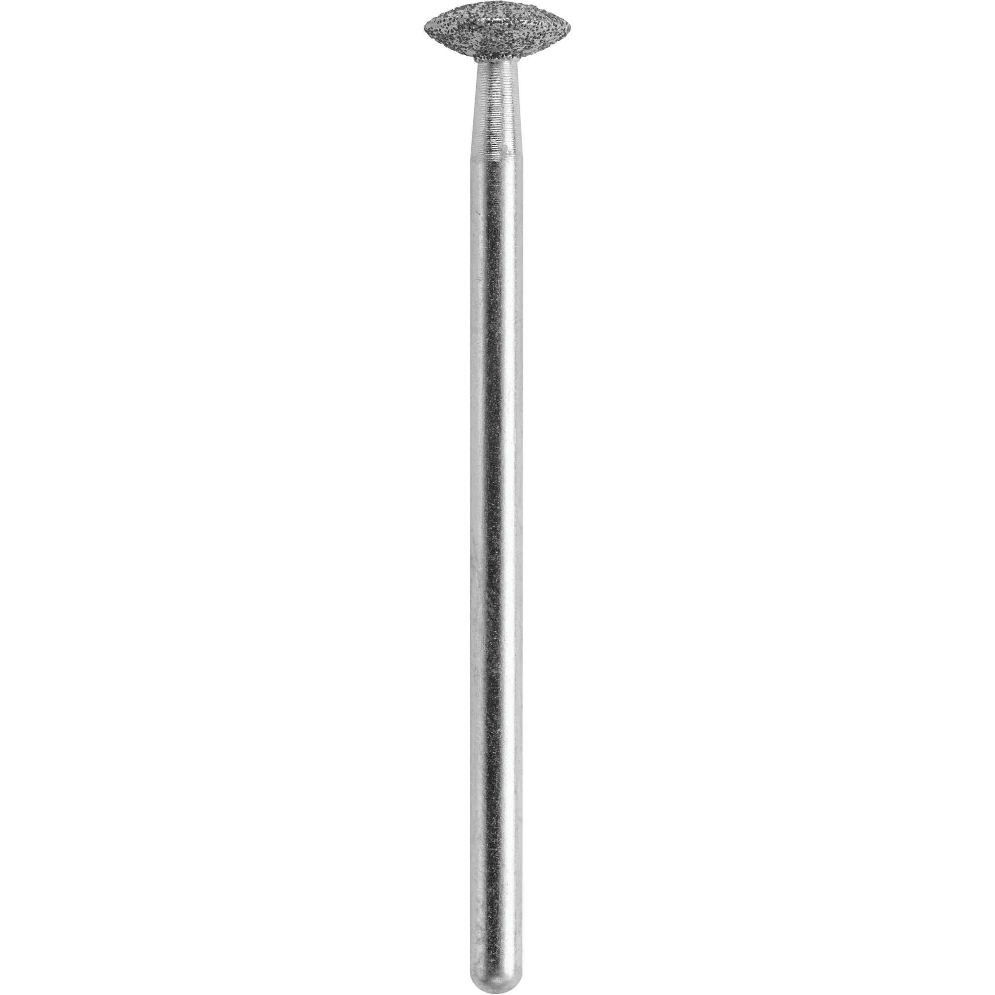 Pointe de meule ovale diamantée à bille d'un diamètre de 1/4"
