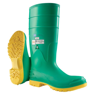 Bottes aux genoux HazmaxMD 16", PVC, Embout Acier, Pointure 14, Semelle Résistant aux perforations