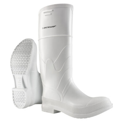 Bottes blanches, PVC, Embout Acier, Pointure 10, Semelle Résistant aux perforations