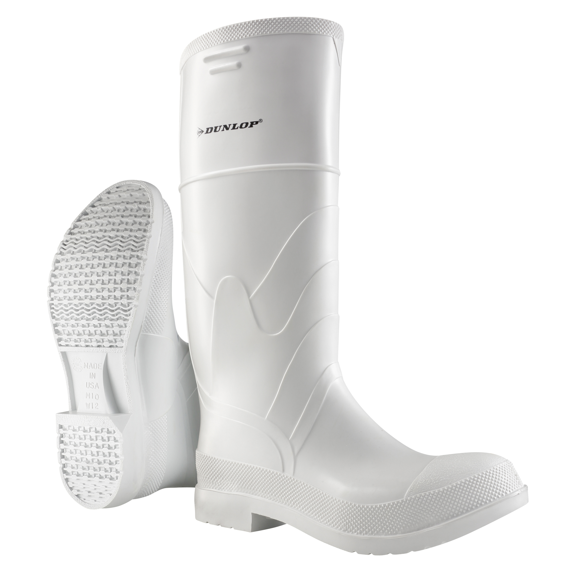 Bottes blanches, PVC, Embout Acier, Pointure 10, Semelle Résistant aux perforations