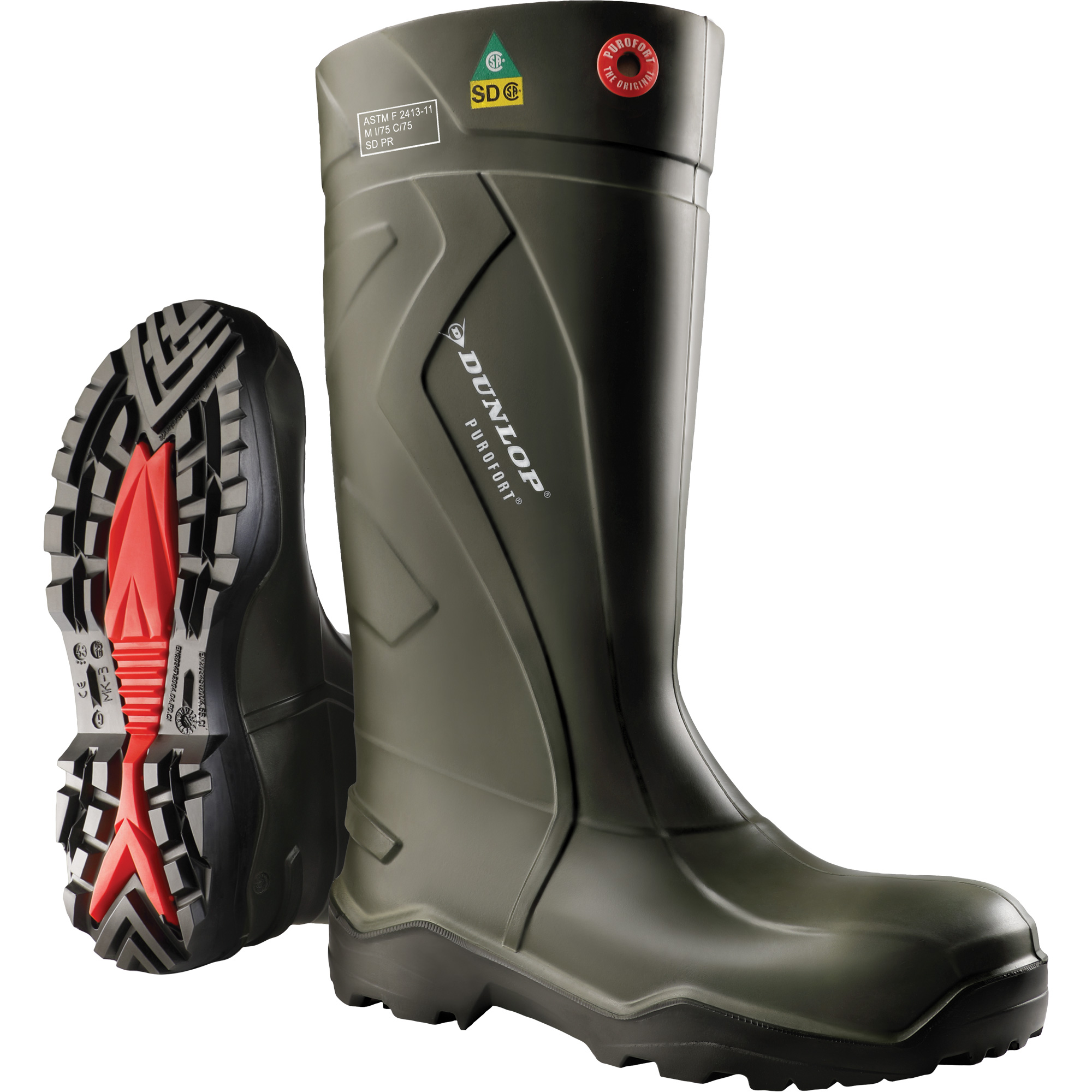 Bottes de sécurité complète Purofort+MD, PurofortMD, Embout Acier, Pointure 12, Semelle Résistant aux perforations