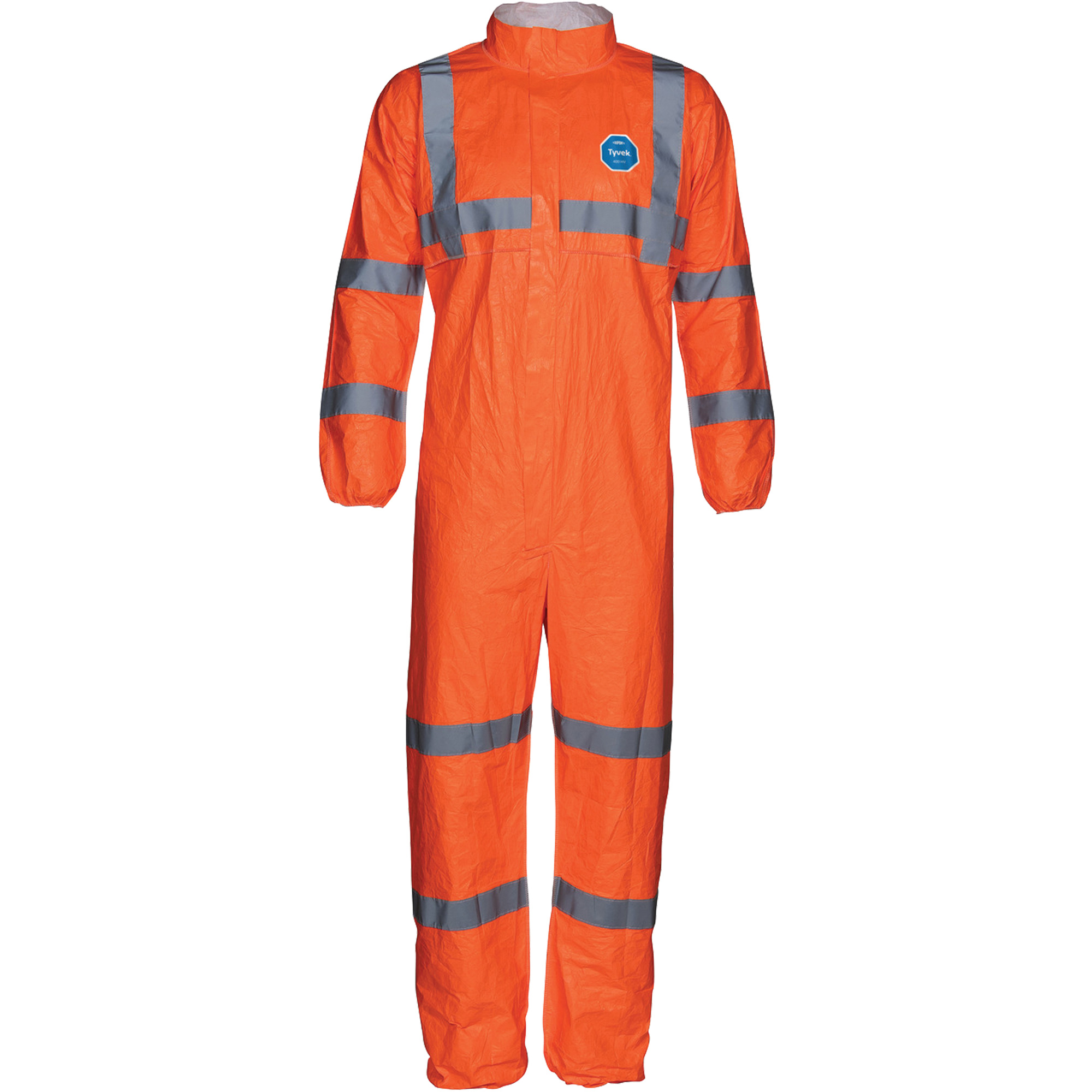 Combinaison haute visibilité avec collet, 2T-Grand, Orange, TyvekMD 500