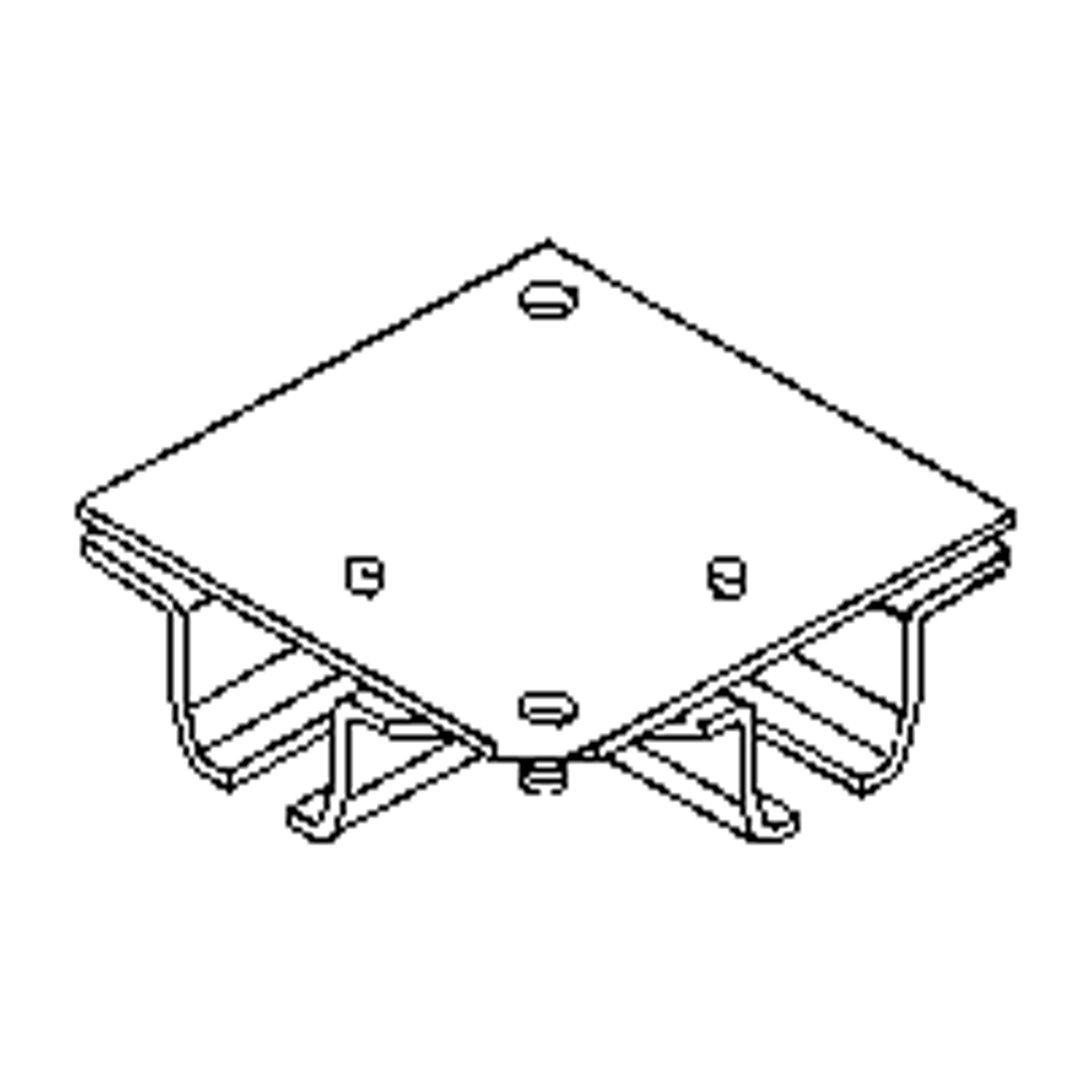 Raccord pour joint d'angle de 90° pour murs-rideaux montés au plafond