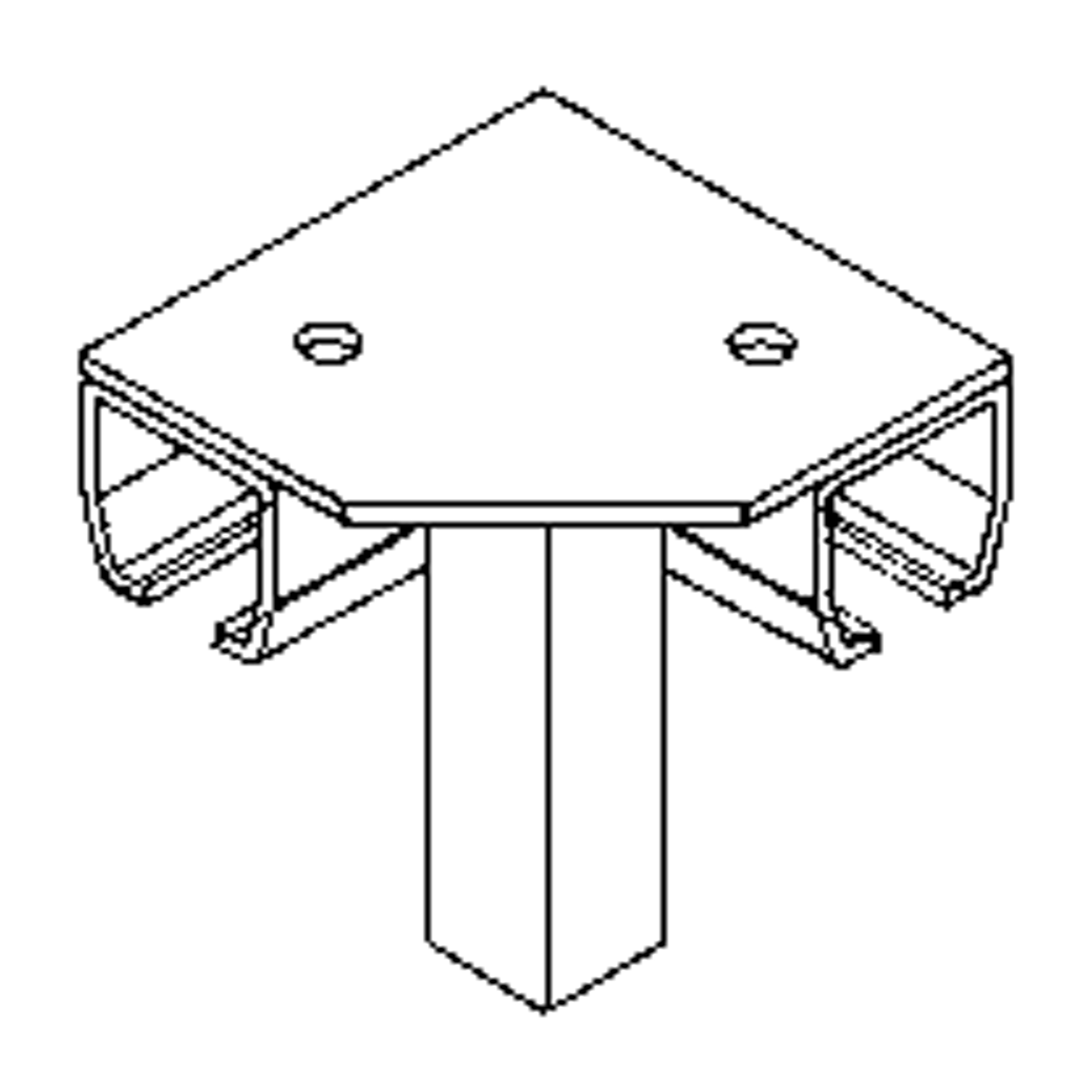Raccord pour joint d'angle de 90° pour murs-rideaux montés au sol