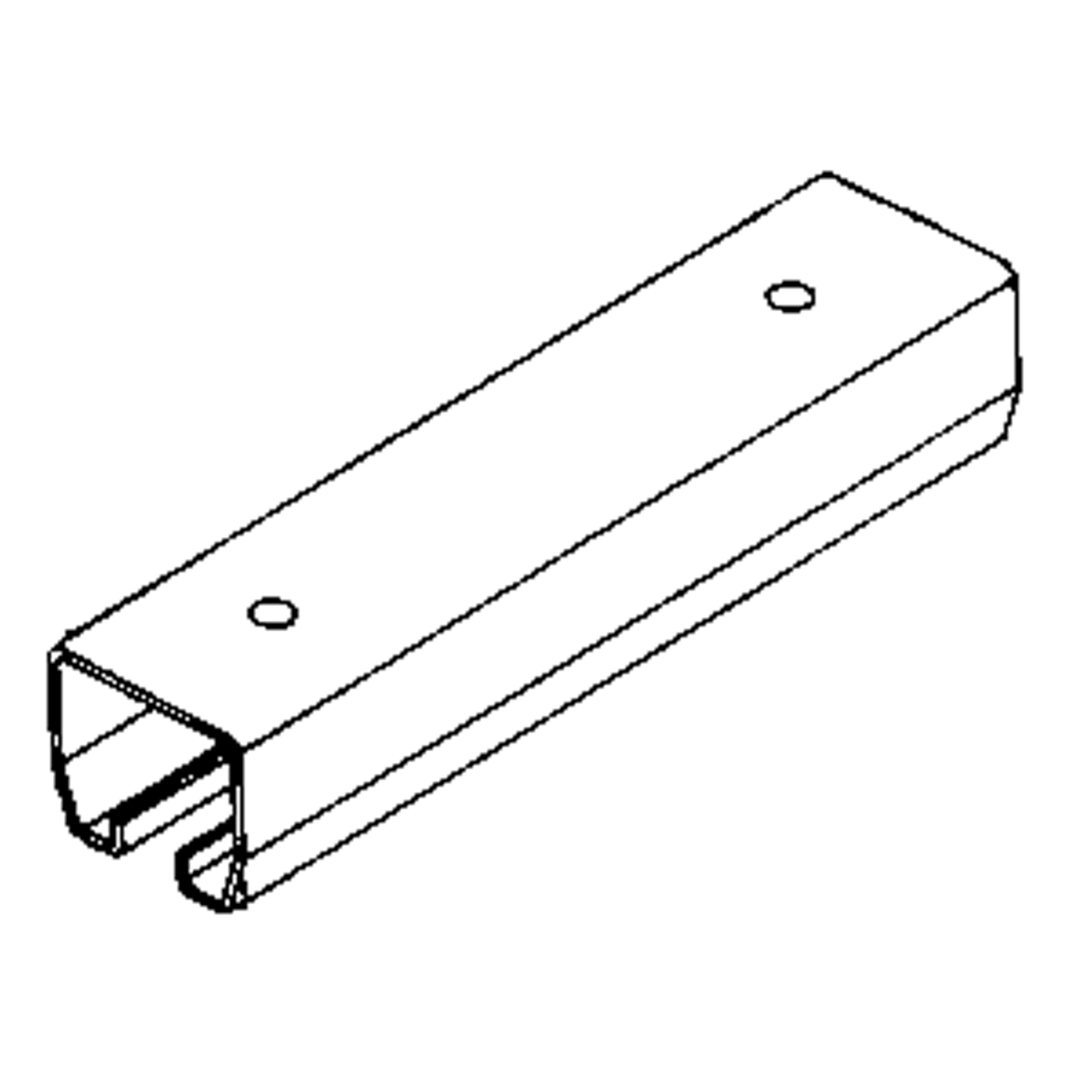 Éclisse pour rail de roulement de mur-rideau