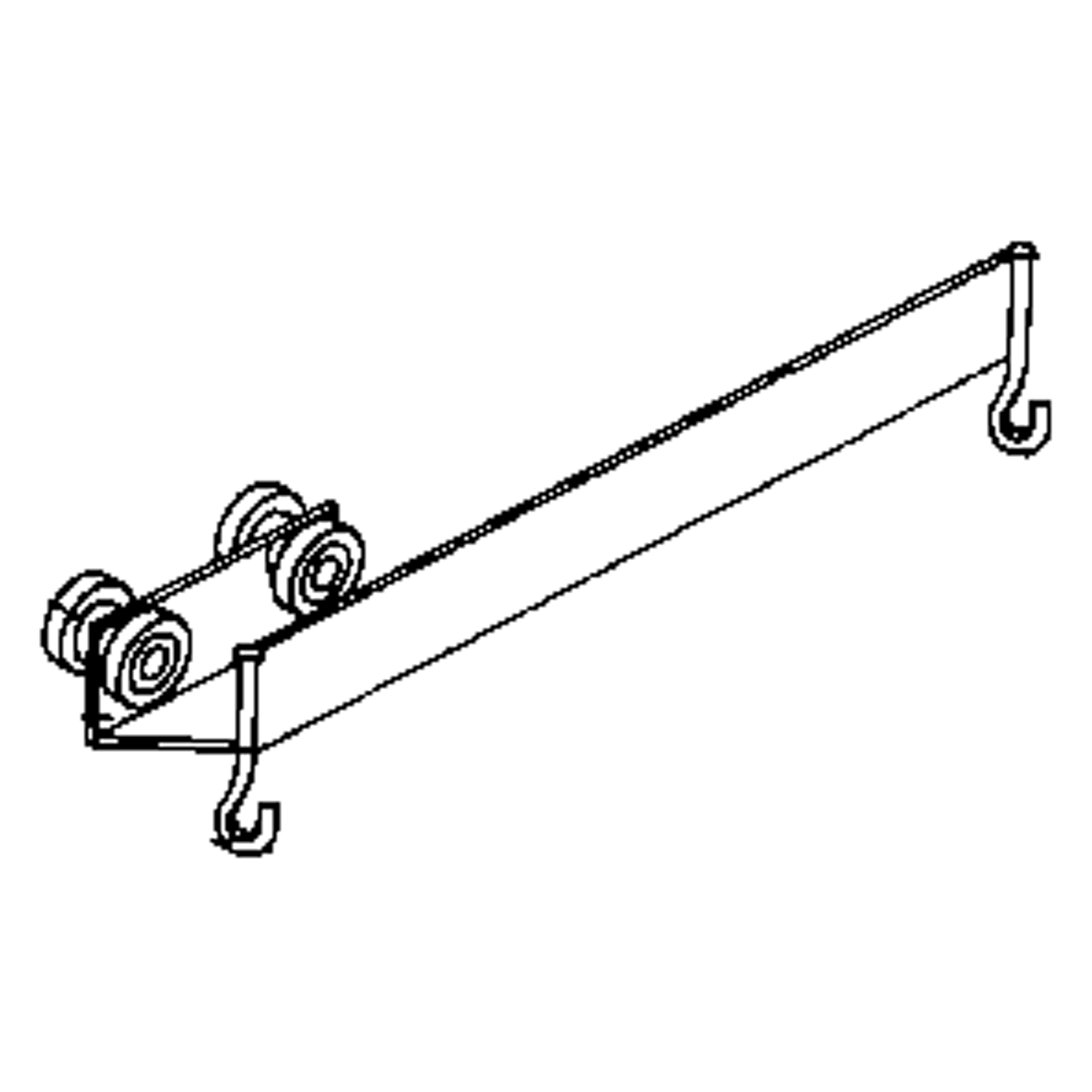Rouleau déporté à chevauchement des murs-rideaux