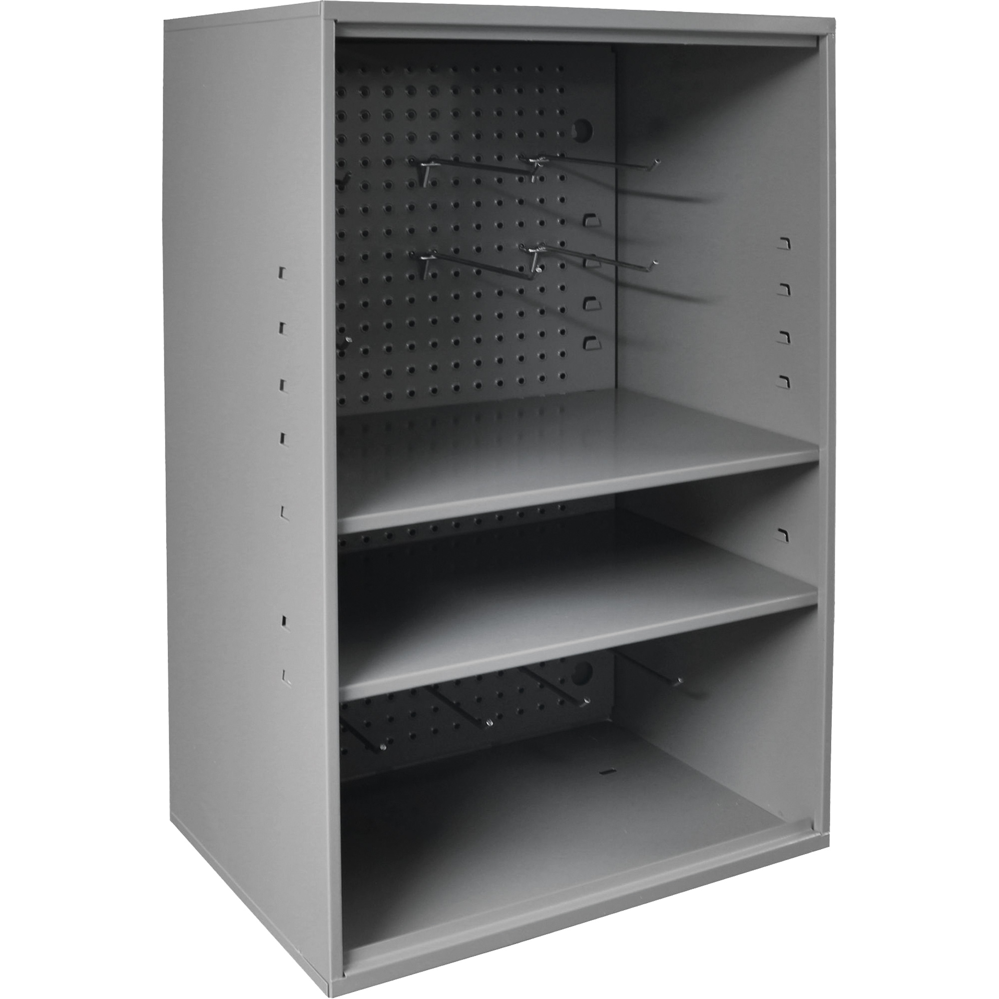 Armoire d'entreposage de produits abrasifs avec panneau perforé, Acier, 19-7/8" x 14-1/4" x 32-3/4", Gris