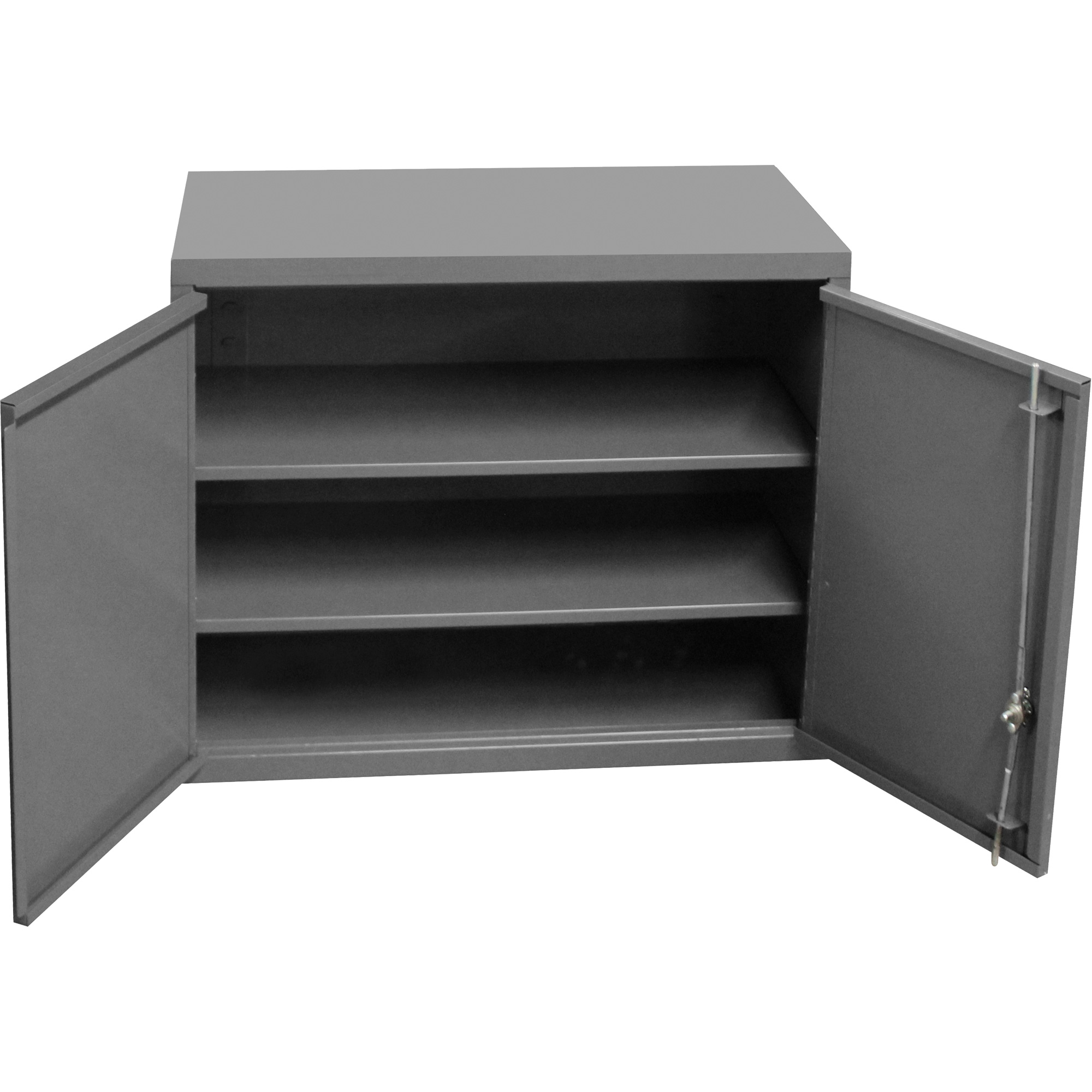Armoire murale, 27" h x 13-11/16" la x 35-7/8" p, 2 tablettes, Acier, Gris